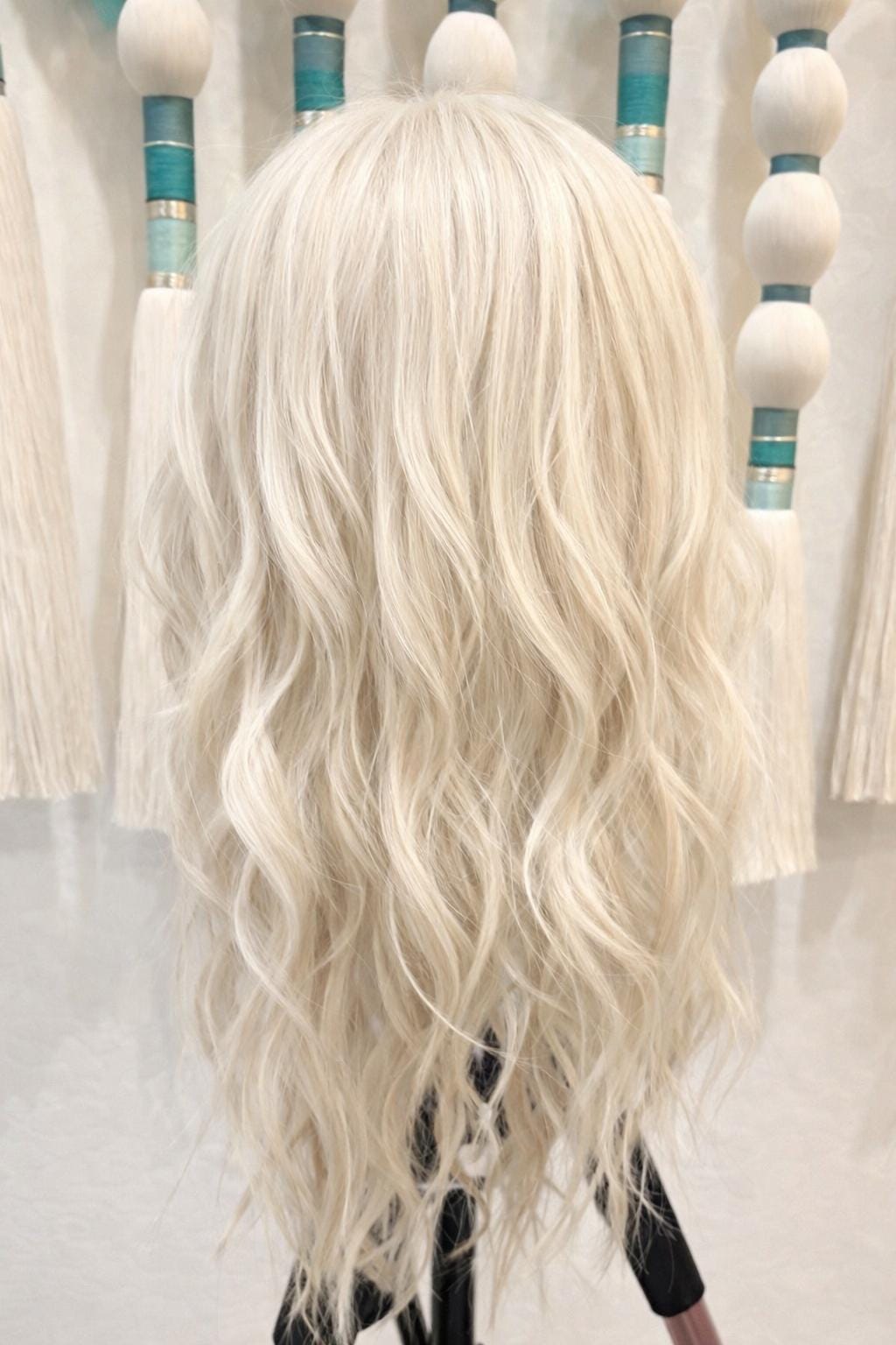 SHARI Custom-Made European or Mongolian Human Hair Topper 22" | Glue-On |8x8 silk top with PU | hand tied Hairpiece High density 220gm