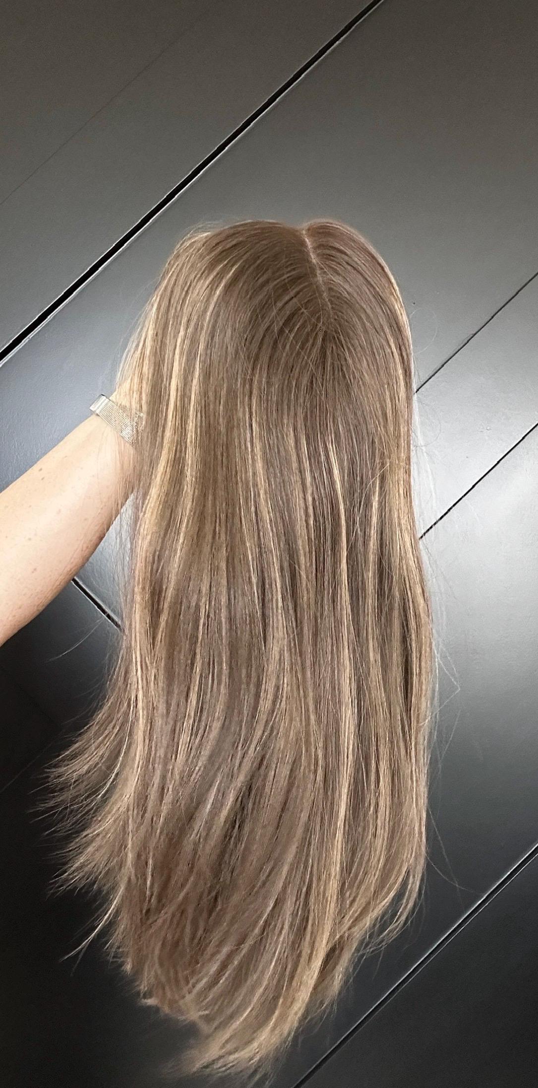 LALINDA European Human Hair Lace Front Wig – Brunette Balayage, Natural Density, Glueless 14"-22"