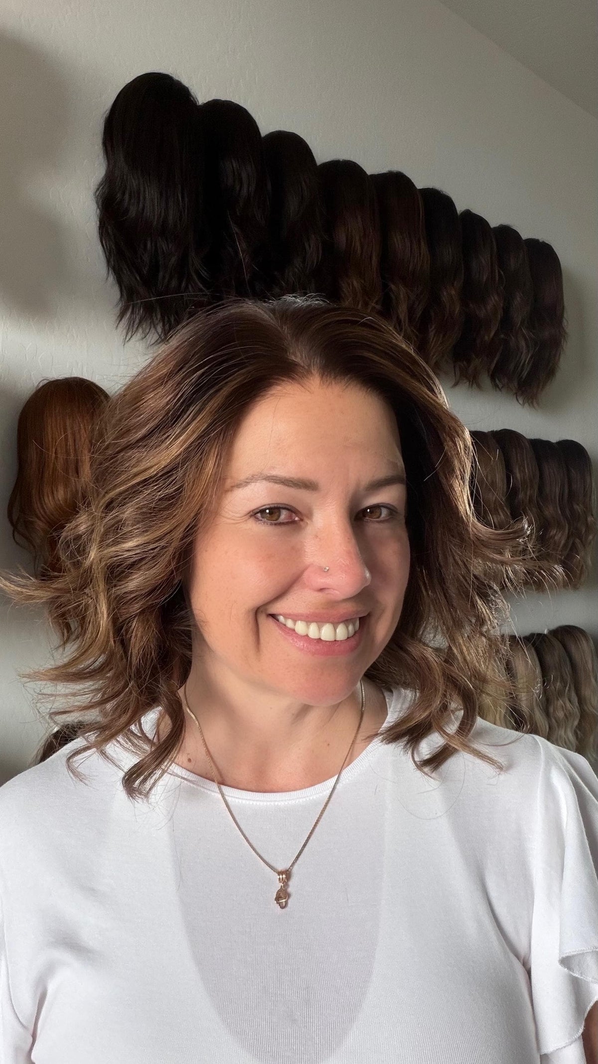 TIRAMISU Layered Brazilian Remy Human Hair Wig | 13x6 Lace front Wig | Warm bronde balayage | 16” Bleached Knot natural density