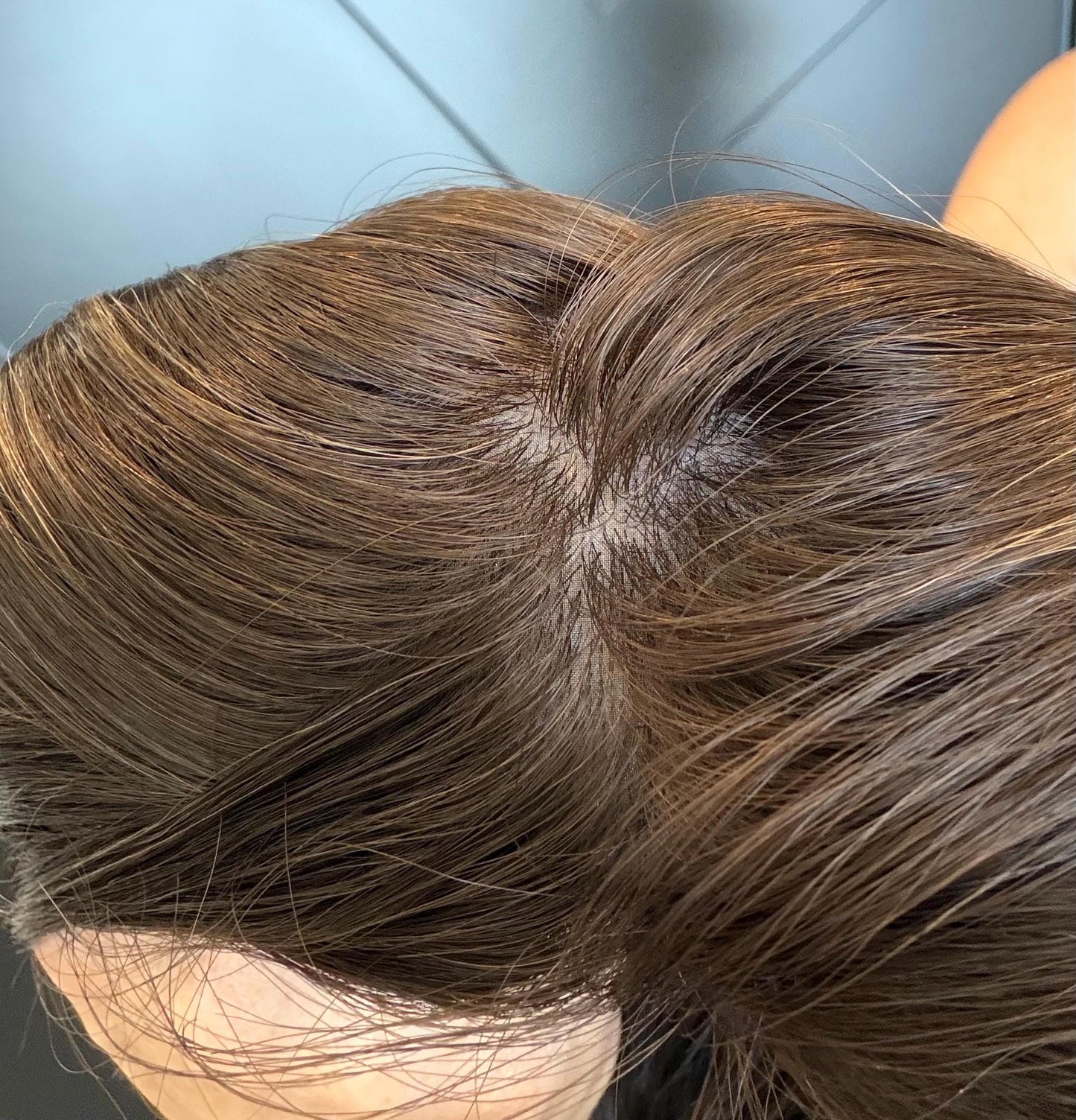Hair Topper 12"-22" 130-180 % Density Monofilament and Silk Top Human Hair Topper – Custom Color & Size