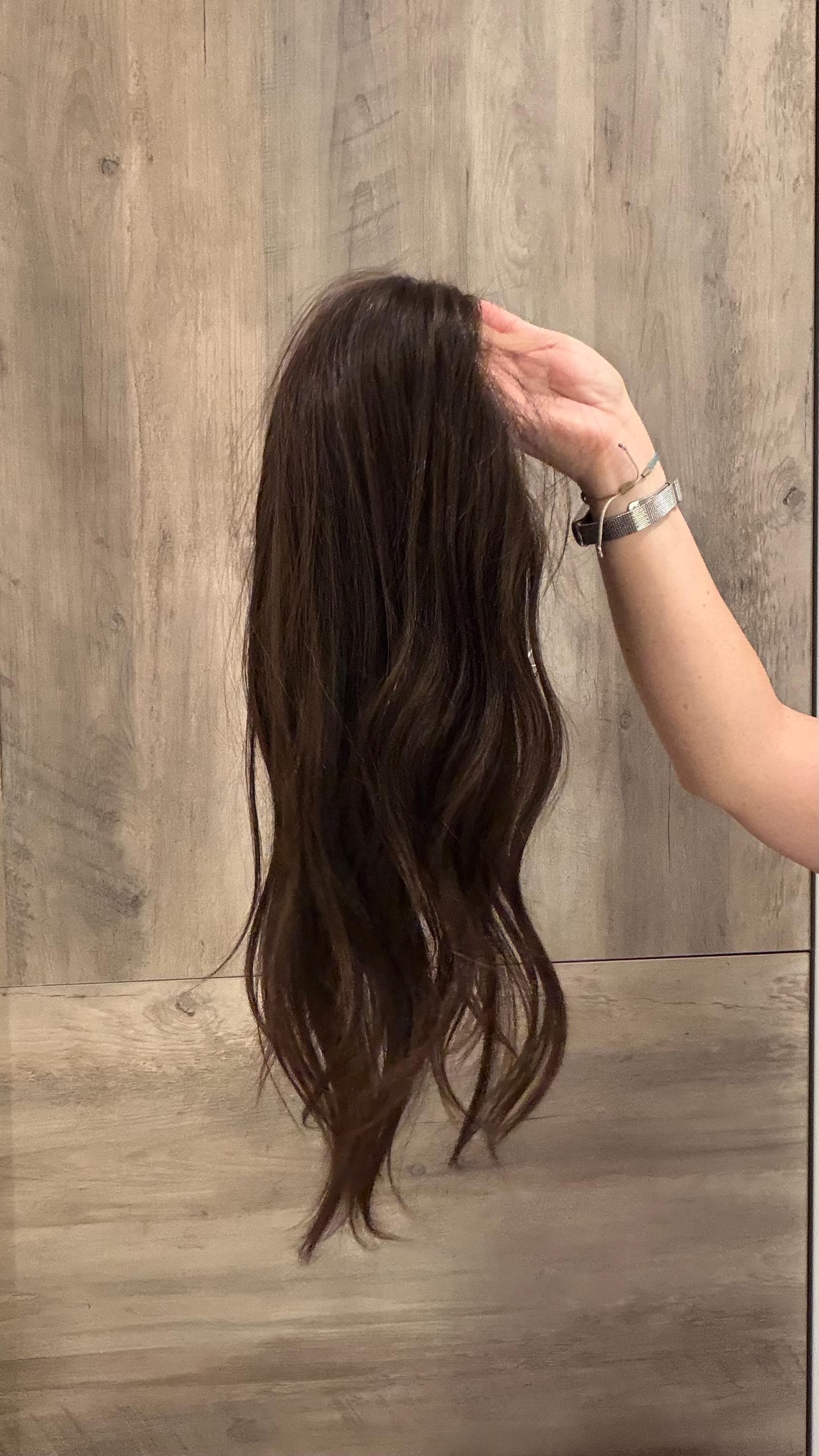 Customization for Jolene 9x9 Clipless European Human Hair Topper | 5x5 Lace front topper, 14" Natural Density Expedite shipping