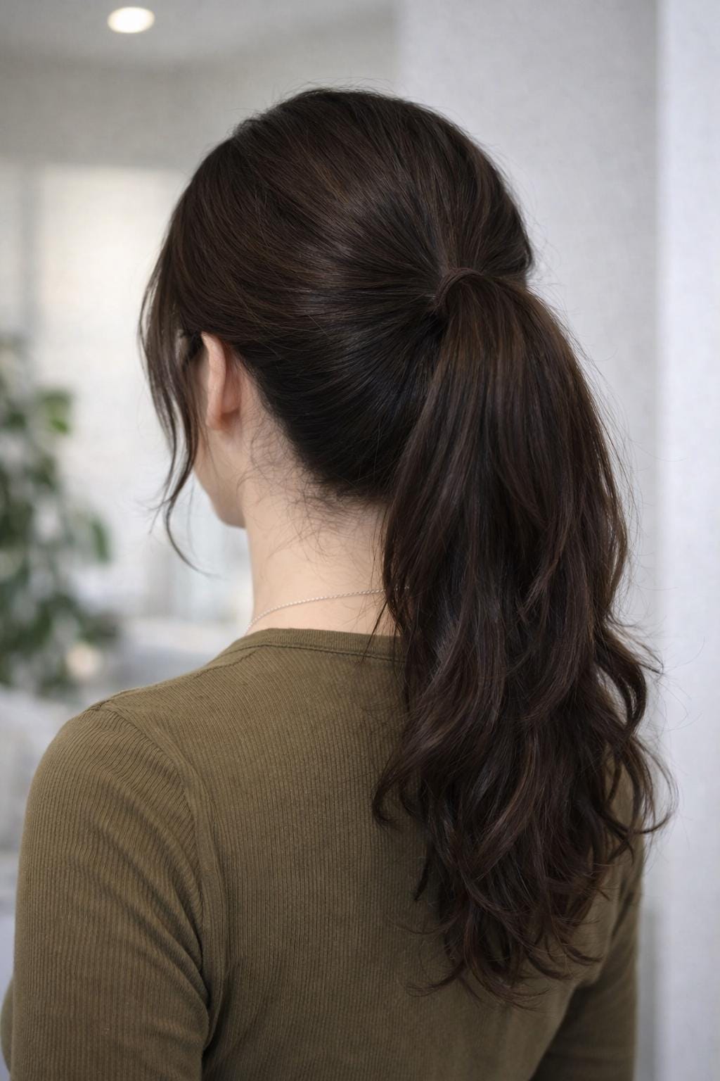 CHARLIE Ponytail Wig Full handtied European Remy Human Hair 13x6 Lace Front Dark Brown More Colors Available Vtabs 18-30” Bleached Knots