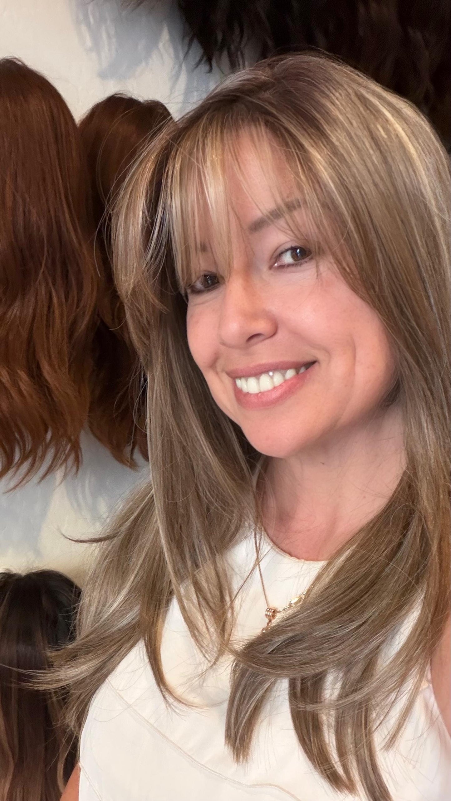 22-30" Lace Front Wig Heat-Resistant Futura Fiber, Highlight Blonde Balayage Natural density Layered Haircut customization available JANEIRO