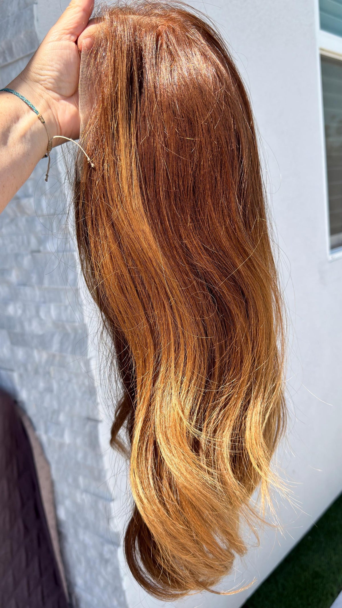 Layered European Remy Human Hair Wig | Medium Density 5x5.5” Lace Top Wig | 18-26” Light Brown with Natural Depth and money pieces MIREYA