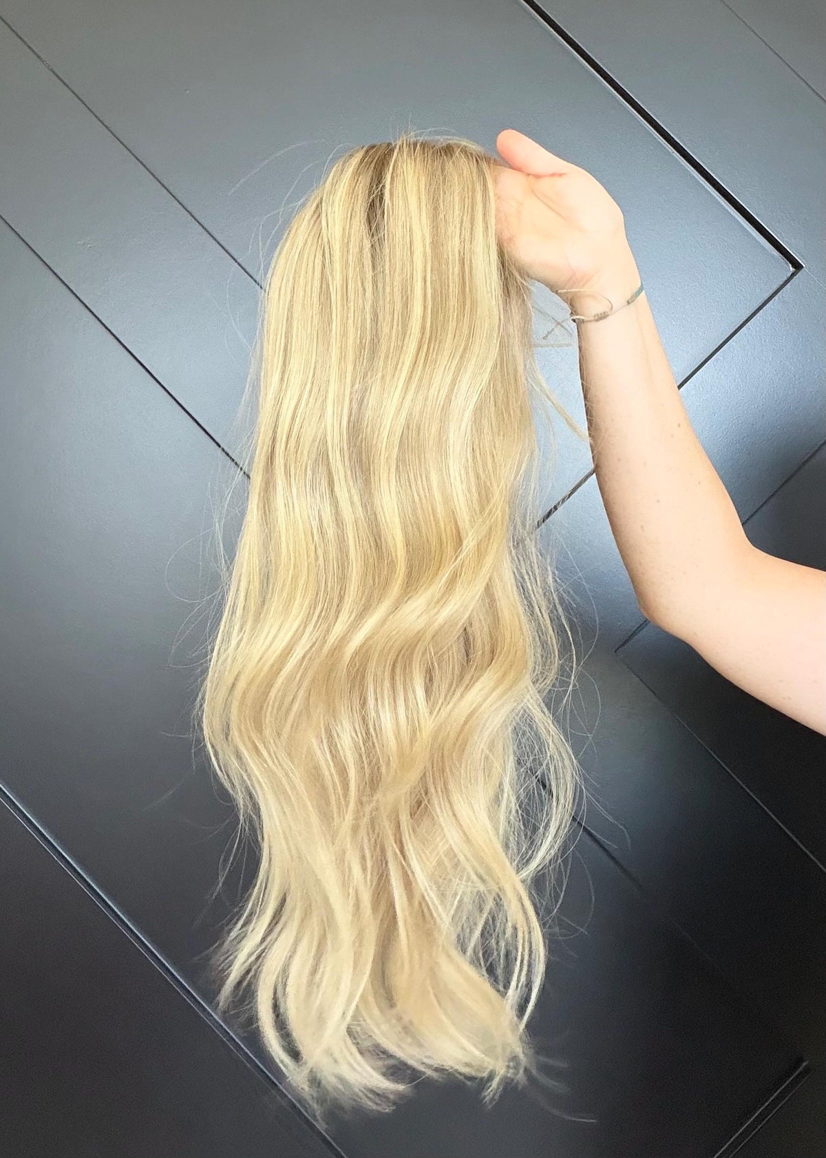 Layered European Remy Human Hair Wig lace top with diamond net | natural Frontal Bleached knots Blonde Lace Top 18”-26” ELARIS
