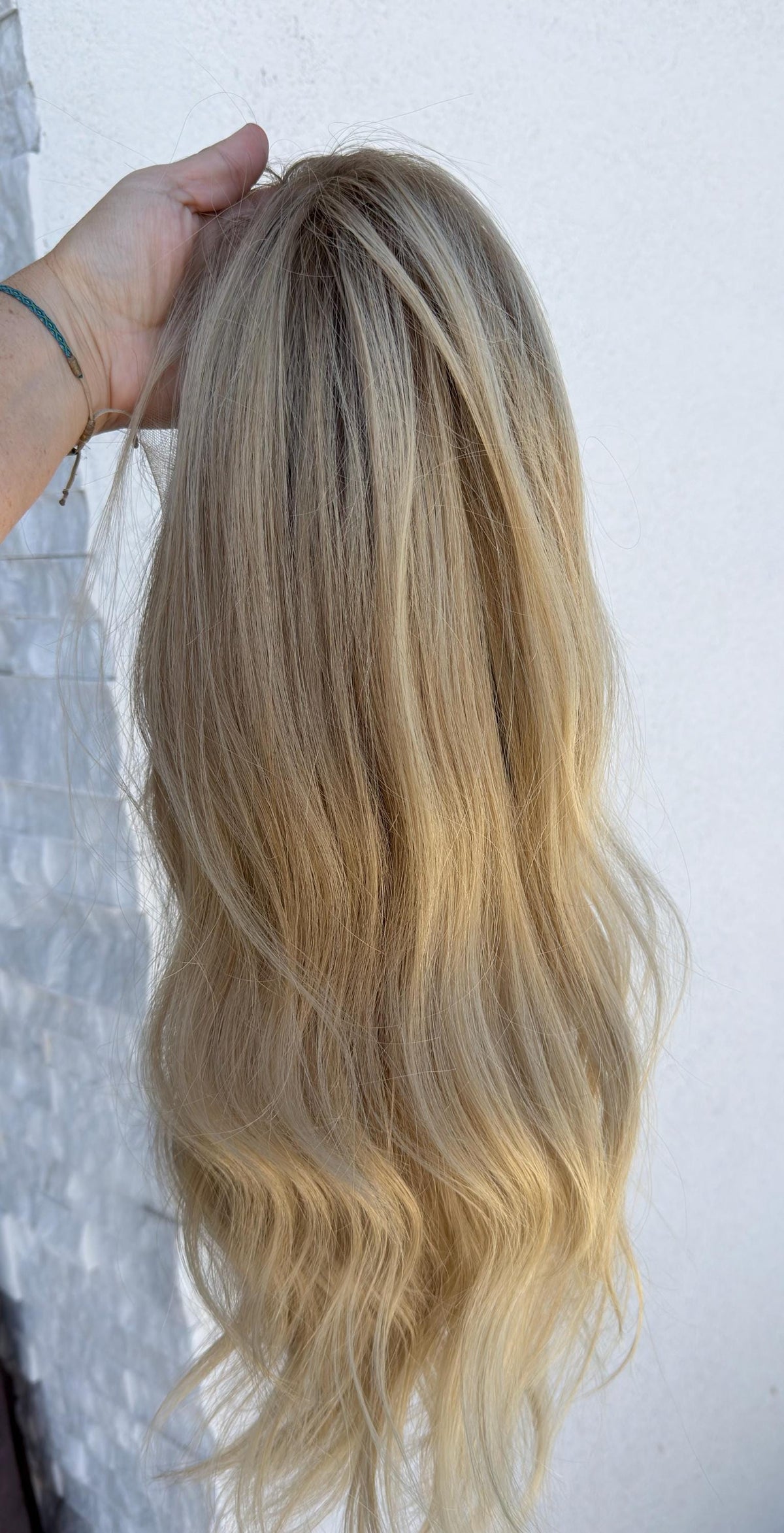 Layered European Remy Human Hair Wig lace top with diamond net | natural Frontal Bleached knots Blonde Lace Top 18”-26” ELARIS