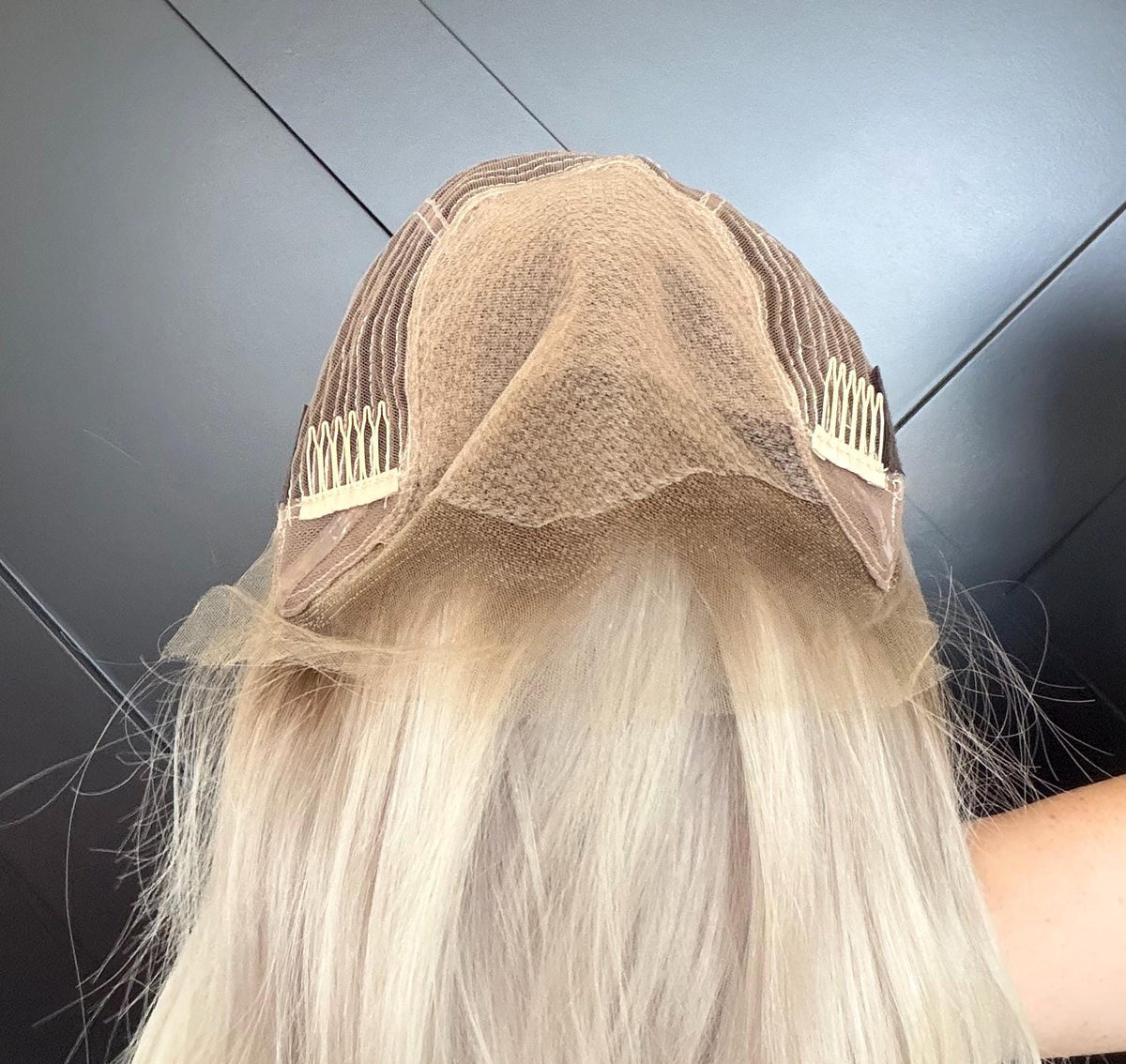 European Human Hair Lace Front Wig | Ash Blonde Melt with Shadow Root | HD Lace | Bleached Knots | Medium Density | Hair Loss Wig SORELLE