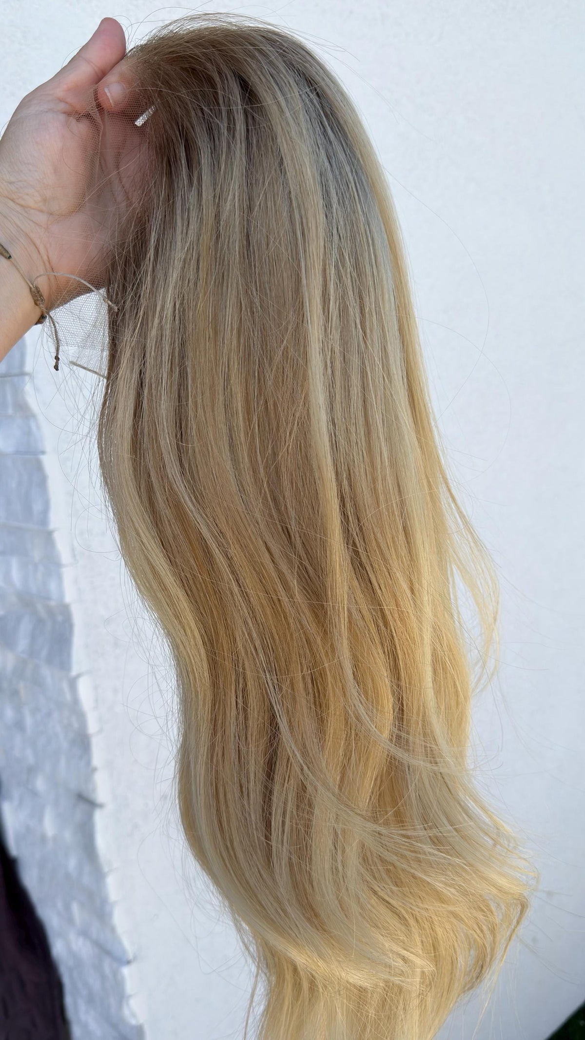 Custom Order for Dana: Upgrade to Handtied cap on Kimmy, 4 Full Head Wig holds, 2 wig band holds. Beige. Expedite price