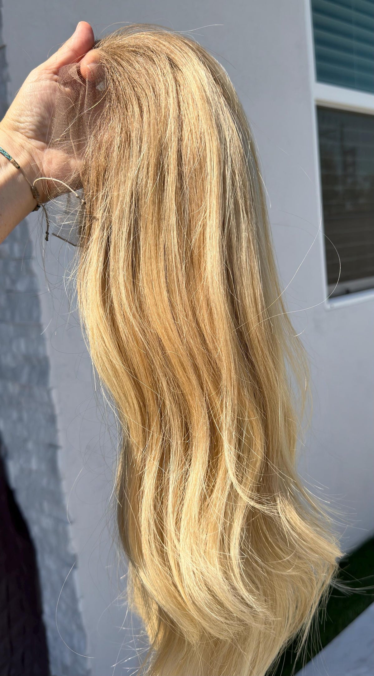 Custom Order for Dana: Upgrade to Handtied cap on Kimmy, 4 Full Head Wig holds, 2 wig band holds. Beige. Expedite price