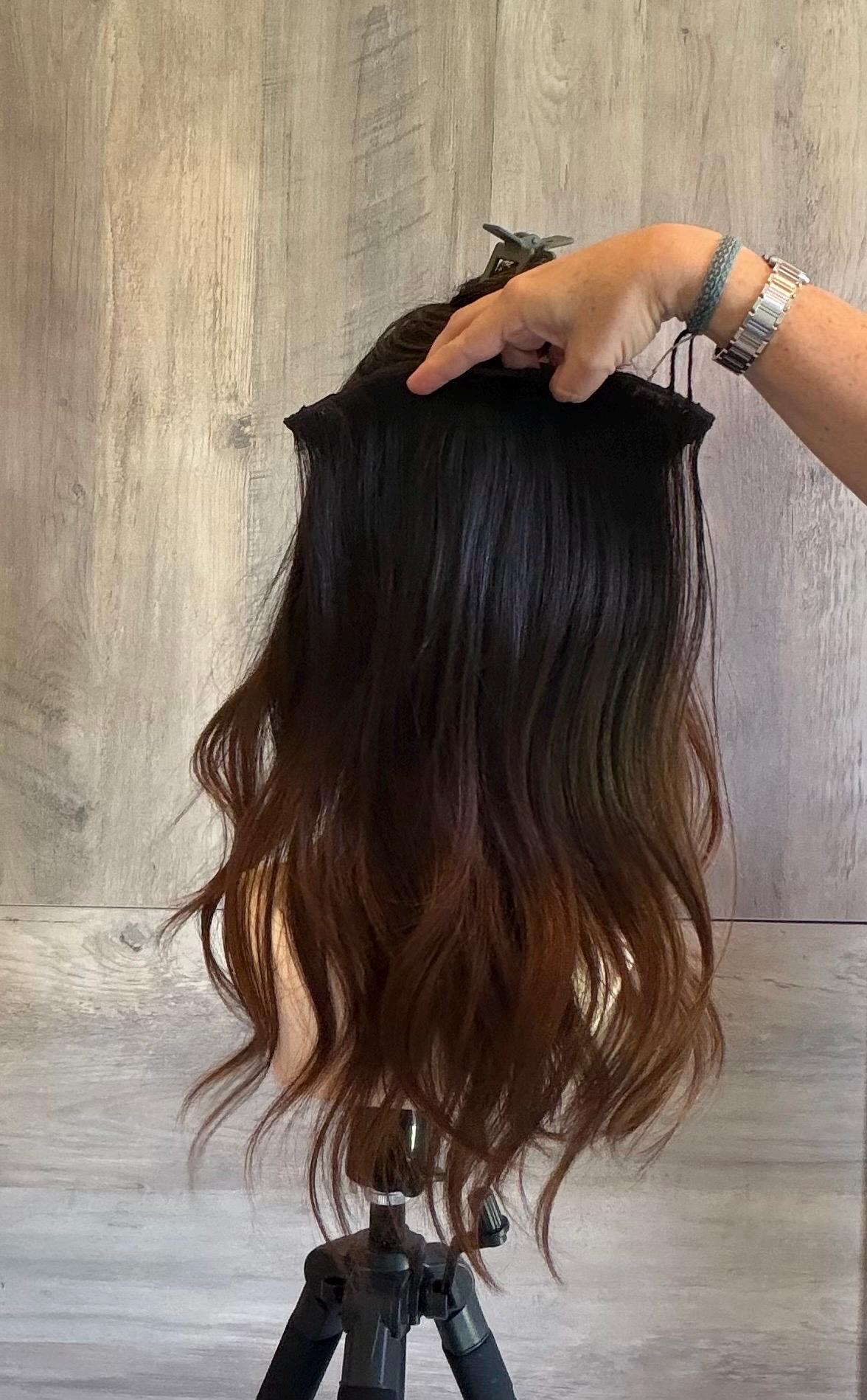 Clearance Clip-In Crown Volumizing Human Hair topper | more colors | Crown Filler Seamless Clip-In Volume Enhancer ROSAL