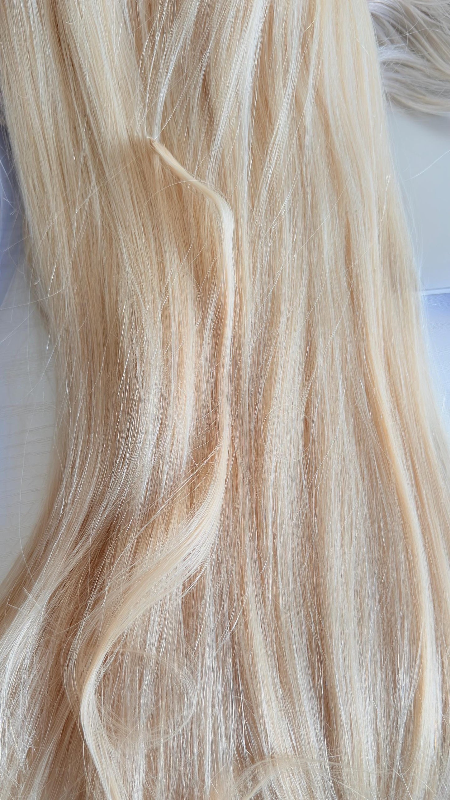 SHARI Custom-Made European or Mongolian Human Hair Topper 22" | Glue-On |8x8 silk top with PU | hand tied Hairpiece High density 220gm