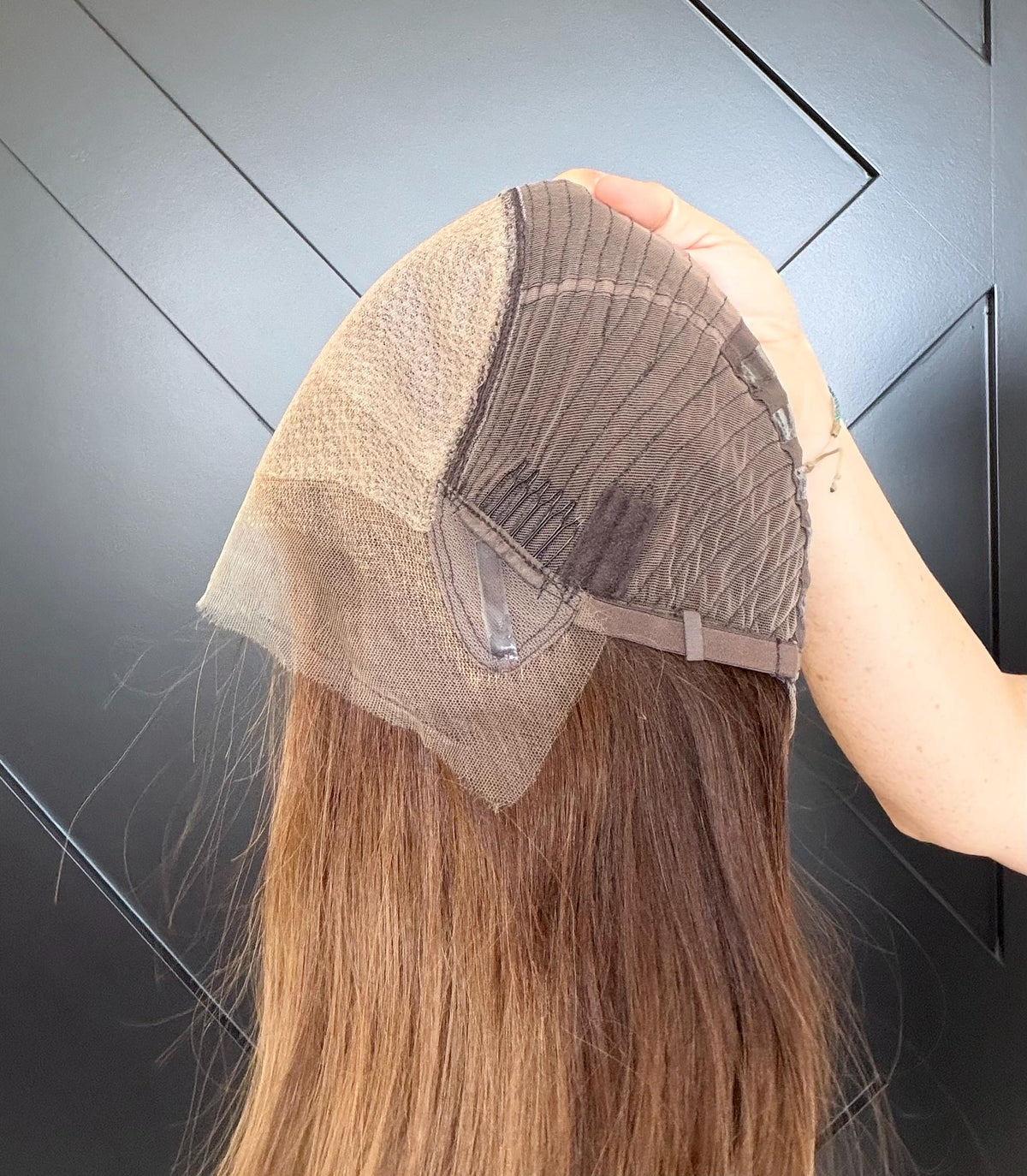 Layered European Remy Human Hair Wig | Medium Density 5x5.5” Lace Top Wig | 18-26” Light Brown with Natural Depth and money pieces MIREYA