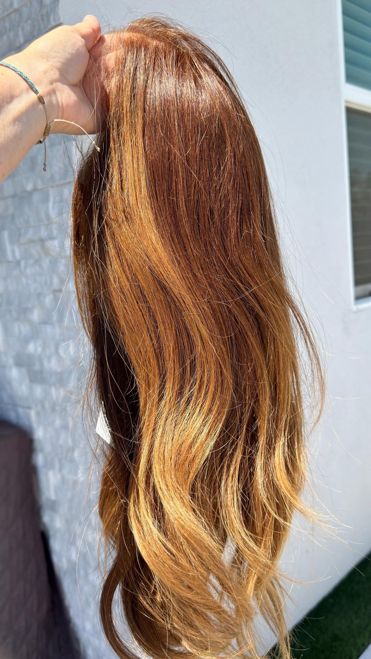 Layered European Remy Human Hair Wig | Medium Density 5x5.5” Lace Top Wig | 18-26” Light Brown with Natural Depth and money pieces MIREYA