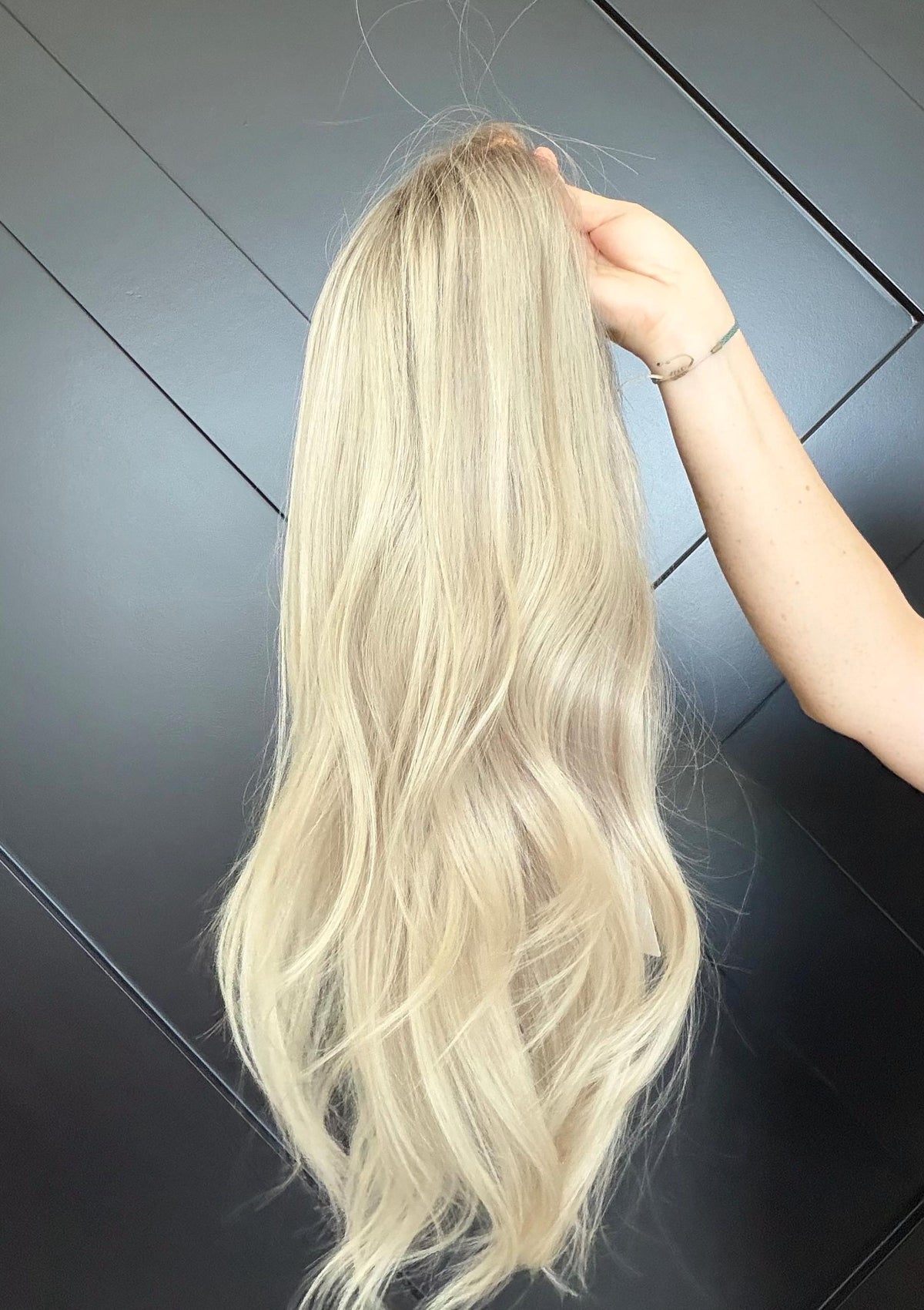 Layered European Remy Human Hair Wig lace top with diamond net | natural Frontal Bleached knots Blonde Balayage Lace Top 18”-26” CALIRA