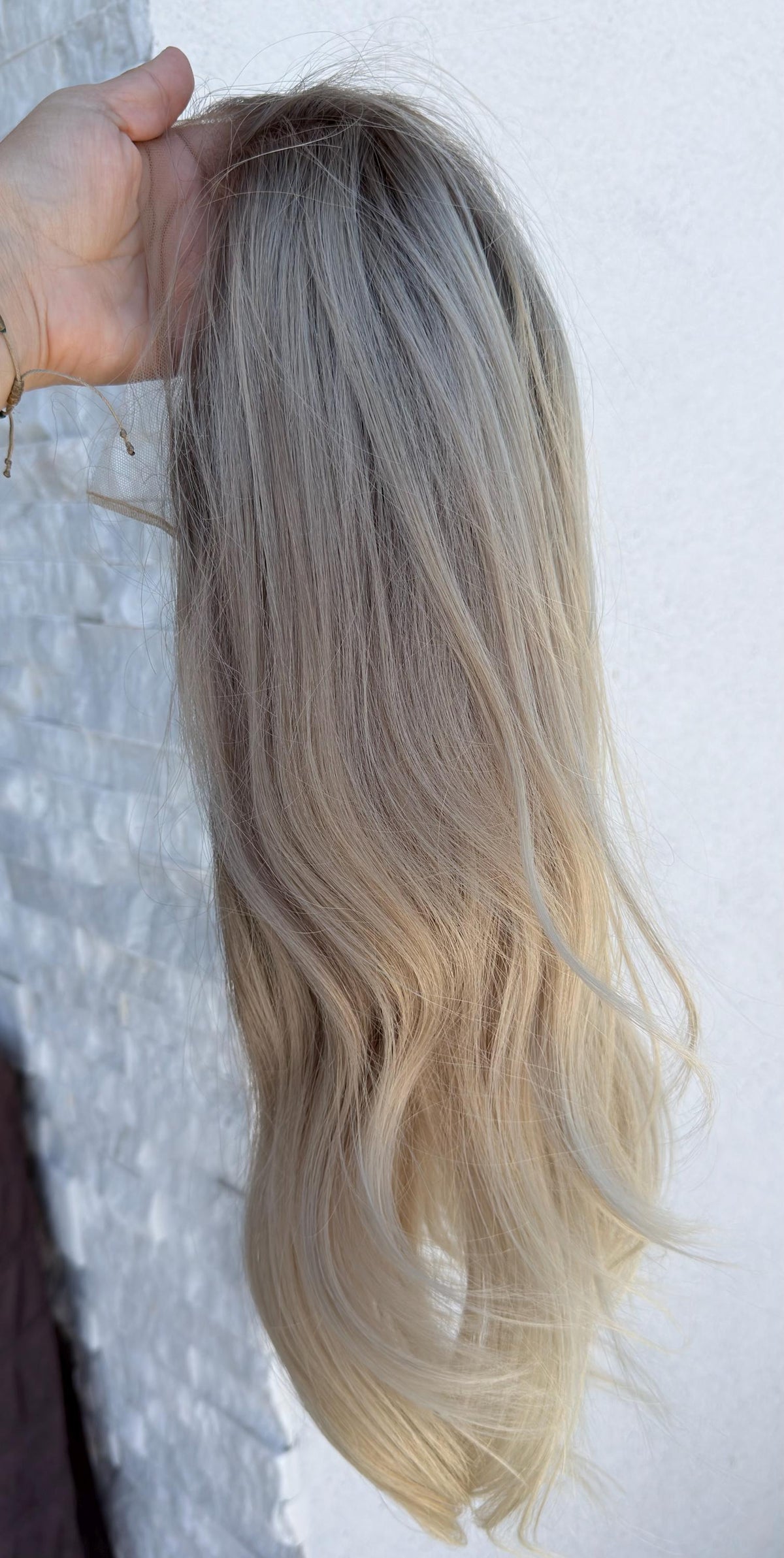 Layered European Remy Human Hair Wig lace top with diamond net | natural Frontal Bleached knots Blonde Balayage Lace Top 18”-26” CALIRA