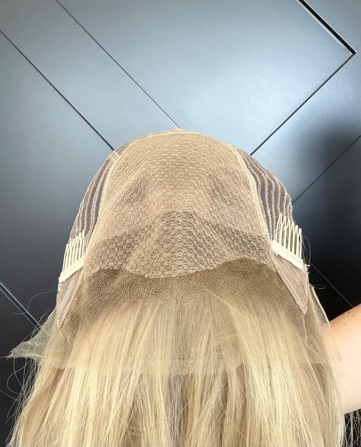 Layered European Remy Human Hair Wig lace top with diamond net | natural Frontal Bleached knots Blonde Lace Top 18”-26” ELARIS