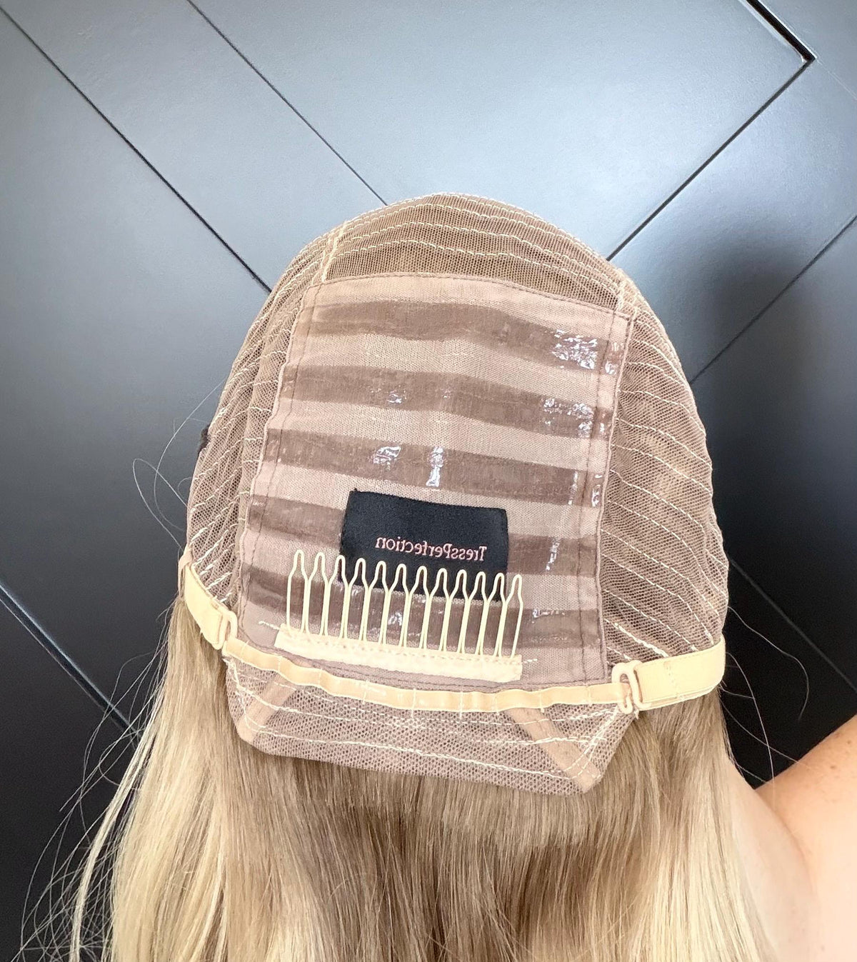 Layered European Remy Human Hair Wig lace top with diamond net | natural Frontal Bleached knots Blonde Lace Top 18”-26” ELARIS