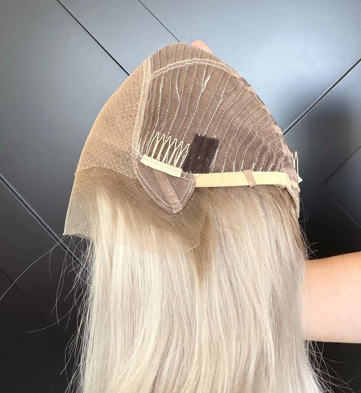 European Human Hair Lace Front Wig | Ash Blonde Melt with Shadow Root | HD Lace | Bleached Knots | Medium Density | Hair Loss Wig SORELLE