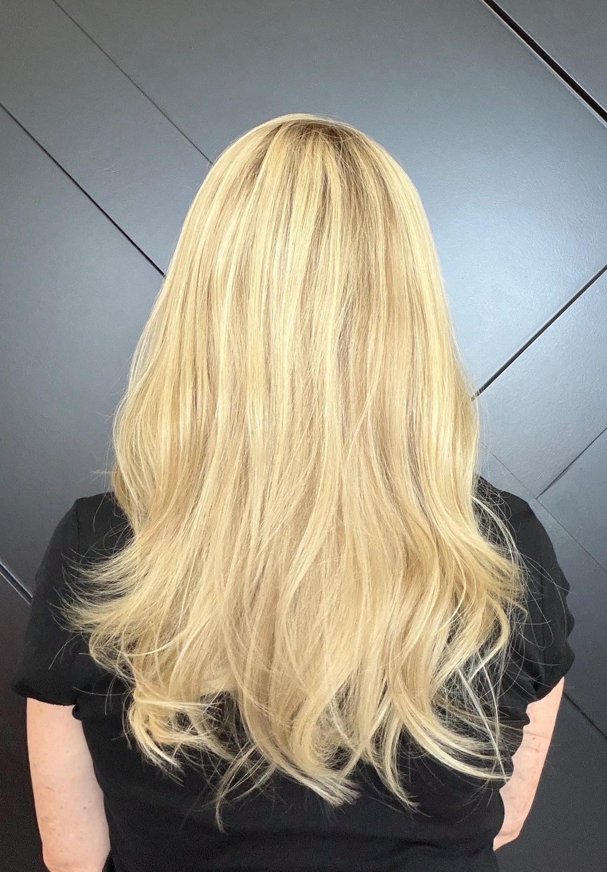 European Human Hair Wig | HD Lace Front Wig | Blonde Balayage with Shadow Root | Bleached Knots | Natural Frontal | Medium Density CELISSE