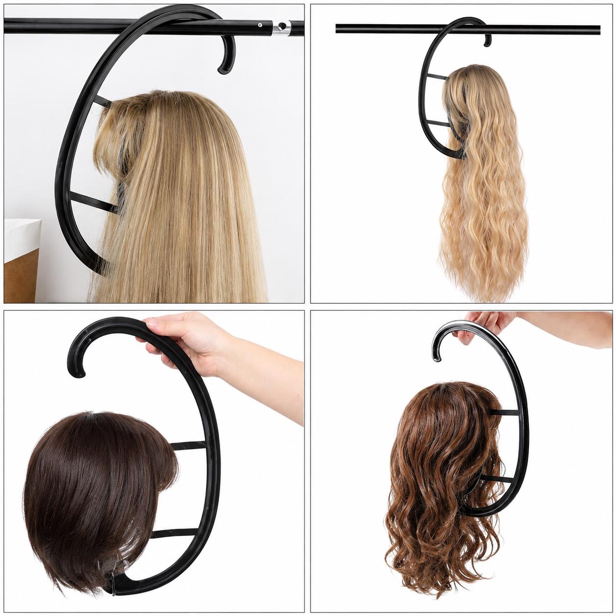 ONE Wig Hanger for Storage & Drying | Wig Holder for Human Hair and Synthetic Wigs | Space Saving Wig Organizer | Wig Not Included
