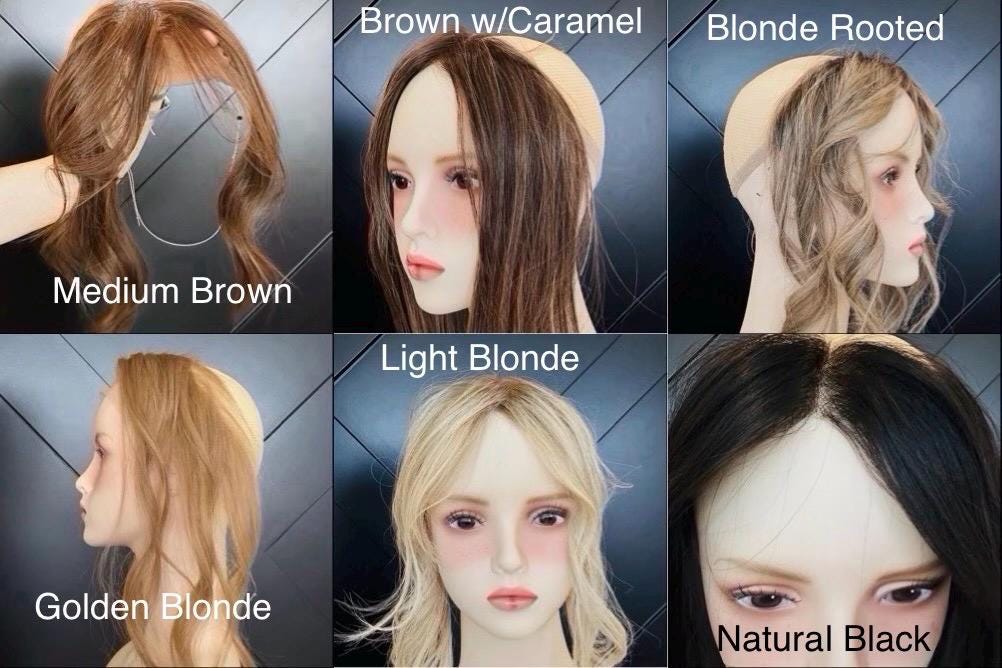 Human Hair Hairline Topper 2x11” or 3x11” | Halo Attachment | Ear-to-Ear Coverage | Thinning Hair & Alopecia | 14"-16/18" | ANGEL