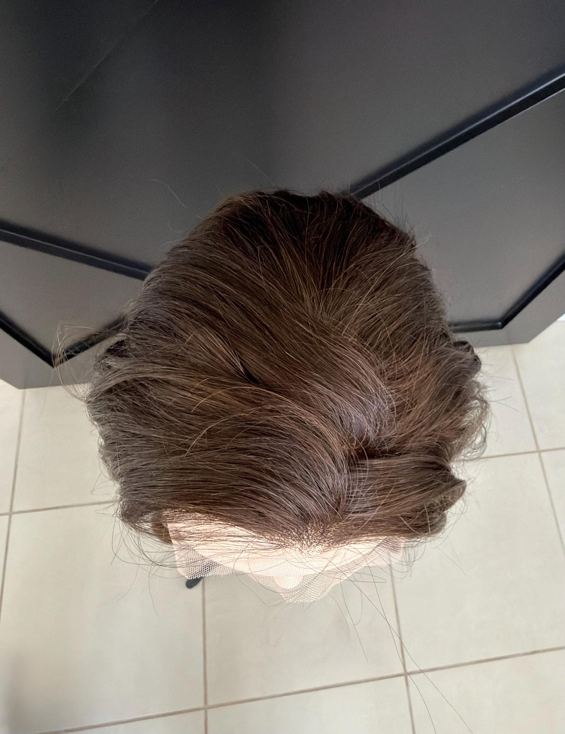 MONARK Brazilian Human Hair T-Crown T-Shaped Hairline Topper 2x11 + 4x6 deep base | Halo | Receding Hairline | Thinning Hair 10-16" t-lace