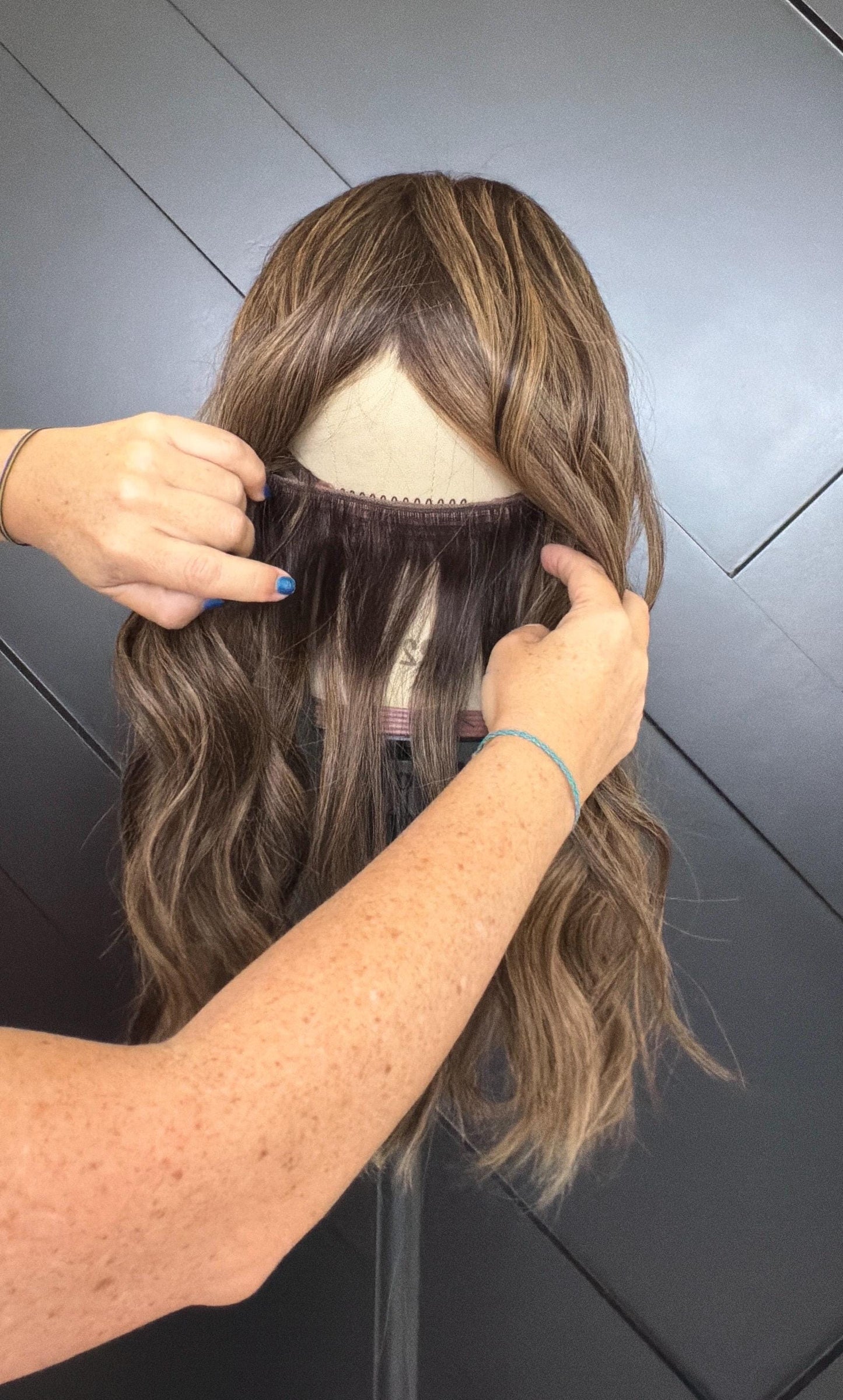TORINO Clipless hair Topper band 9x9 European Remy Human Hair No Clips Wig Alternative Full Coverage Topper Custom Color Length 16”-22”