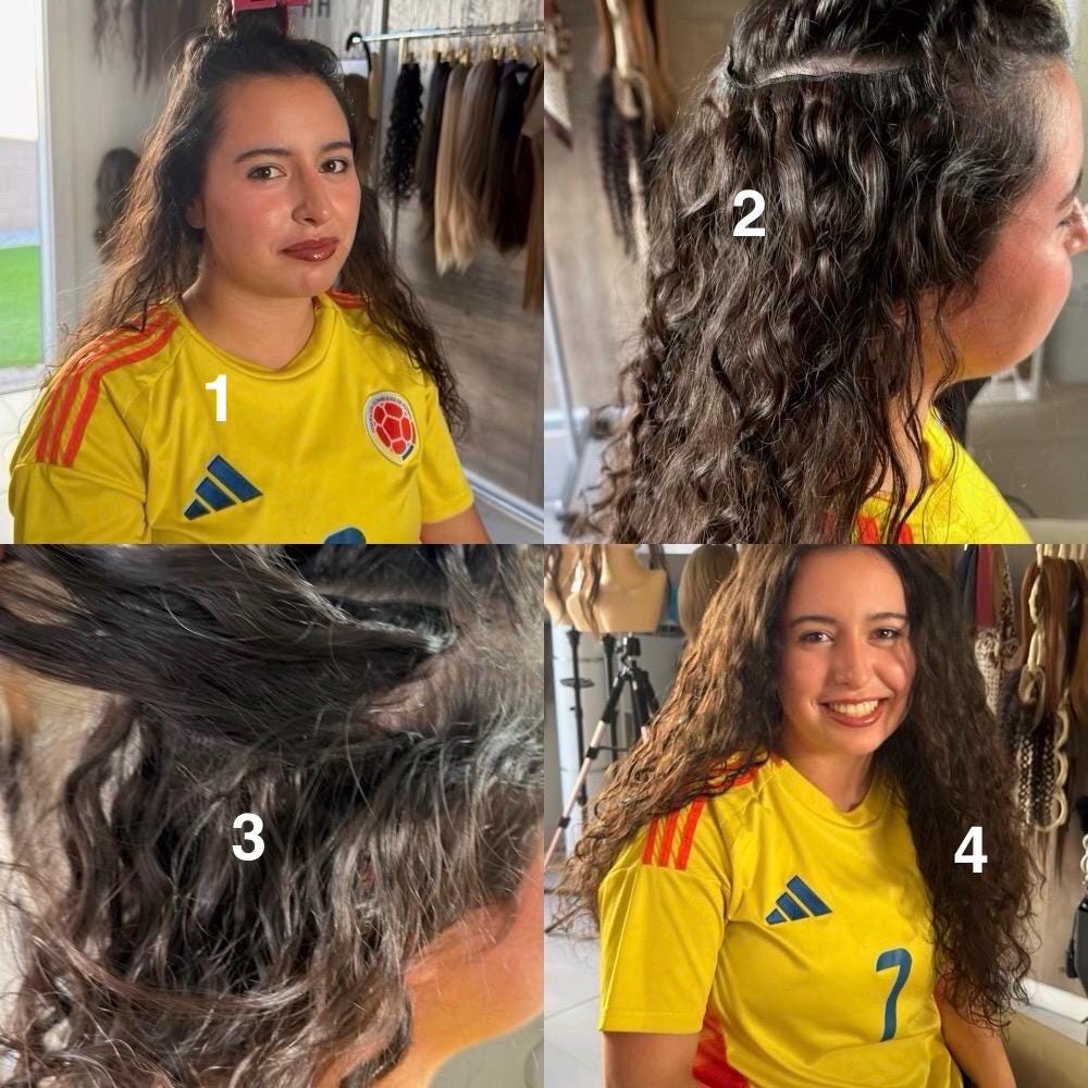 European Hair Octopus Clip Extensions | | 14”-26” Perm Curls on some colors | 4 legs 6”/Leg Hair Extension | Add Volume & Length TATA