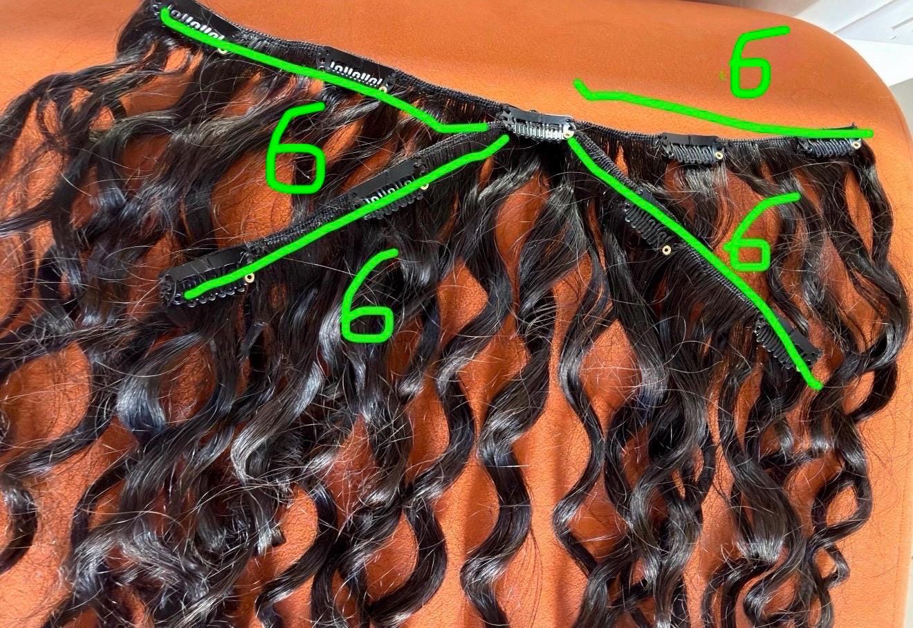 European Hair Octopus Clip Extensions | | 14”-26” Perm Curls on some colors | 4 legs 6”/Leg Hair Extension | Add Volume & Length TATA