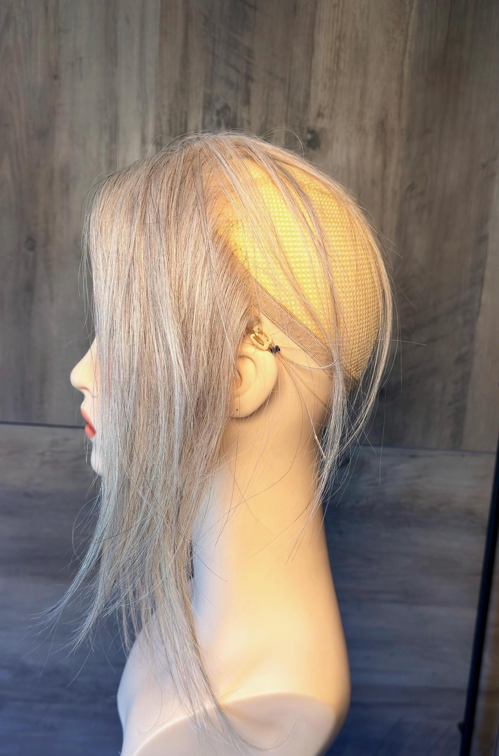 Human Hair Hairline Topper 2x11” or 3x11” | Halo Attachment | Ear-to-Ear Coverage | Thinning Hair & Alopecia | 14"-16/18" | ANGEL