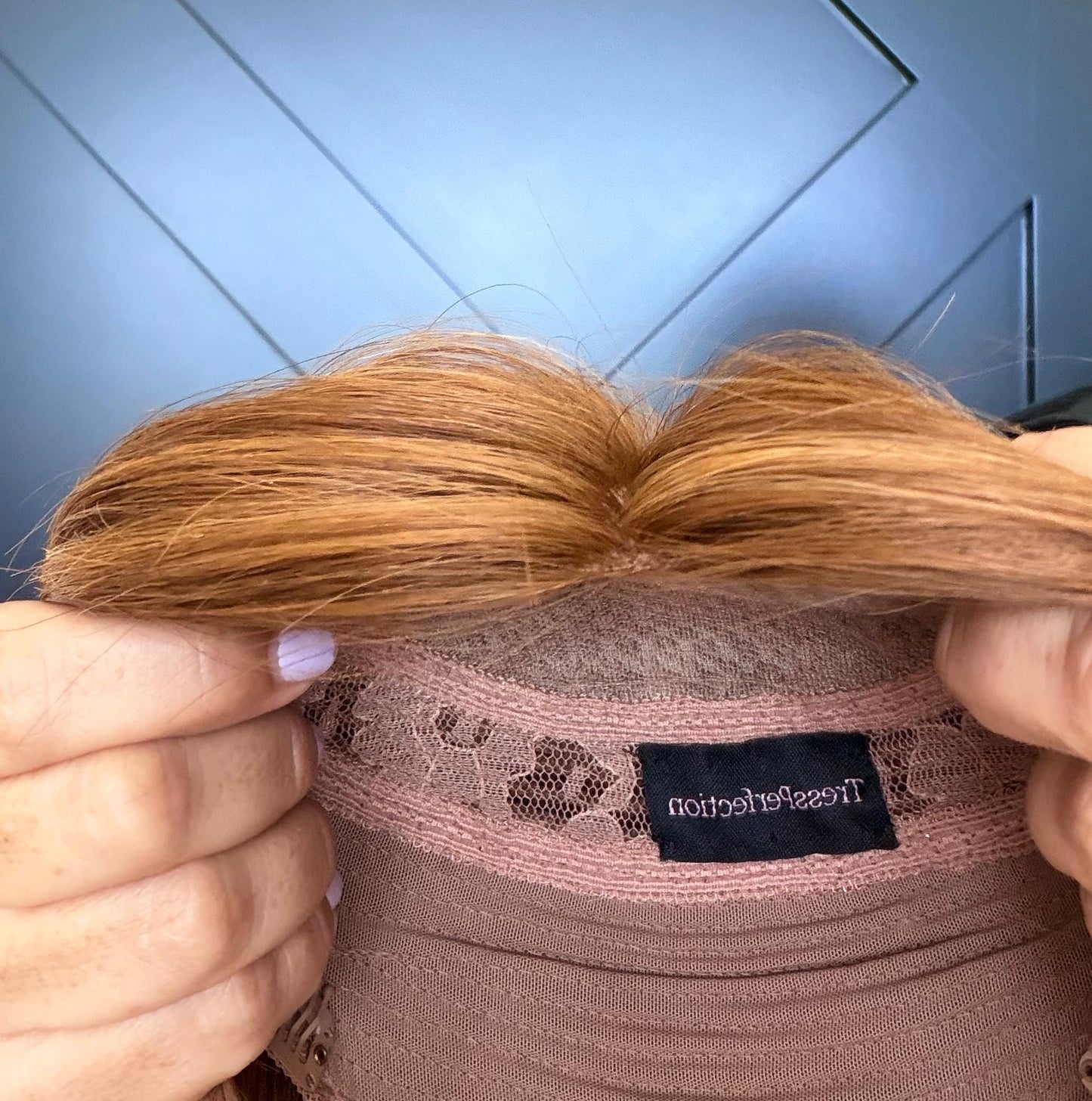 LINA European Hair Custom-Made Human Hair Topper 7x8 with Silk Base | Warm Honey Blonde with Lowlights | 14"-22" Long | Realistic Scalp