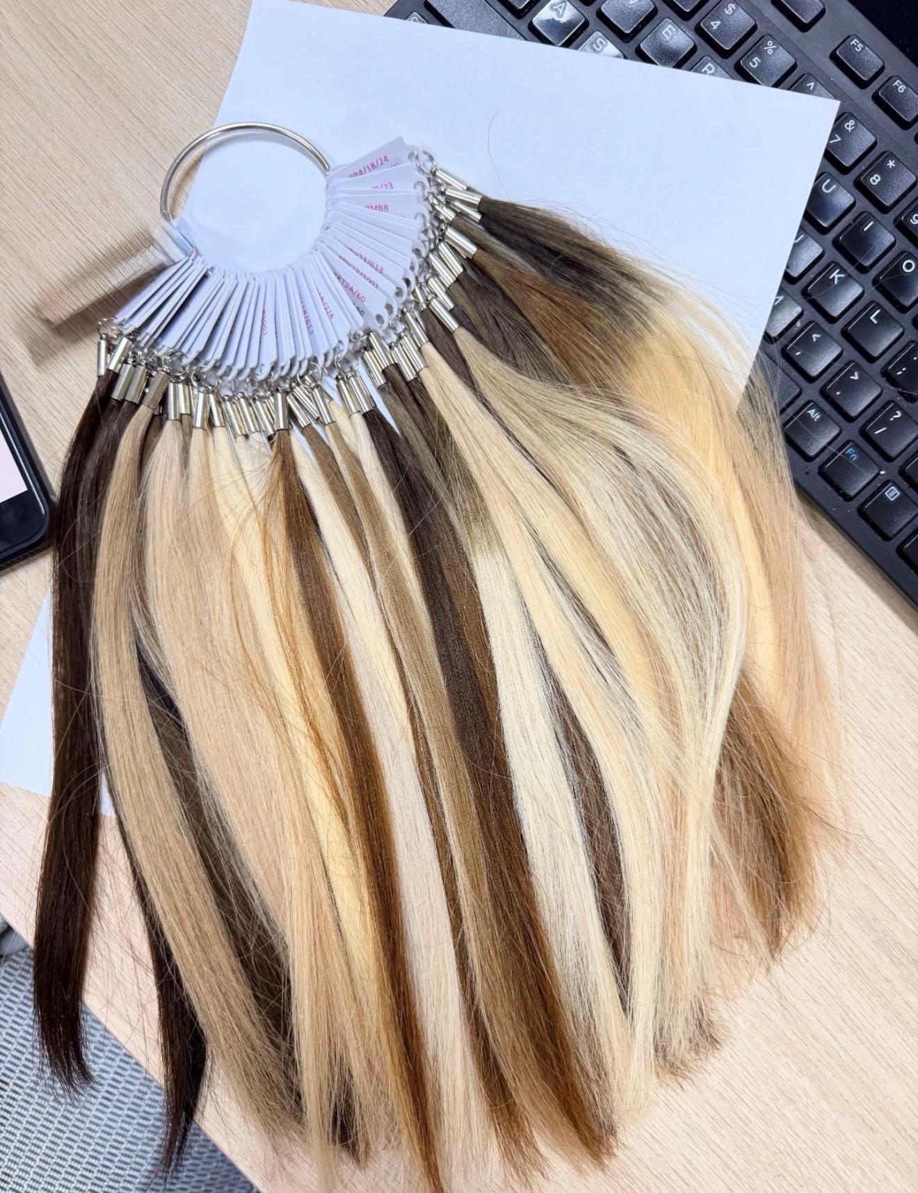 Human Hair Color Ring | Find Your Perfect Hair Piece Match | Custom Wig & Topper Color Selection | Refundable with Hair Piece Purchase