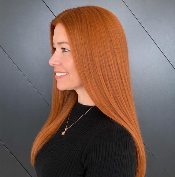 Premium Slavic Human Hair Copper Wig | 13x6 HD Lace Front with Diamond Net | Natural Frontal | 22”-28” | Ginger/Auburn Wig SOLEIL