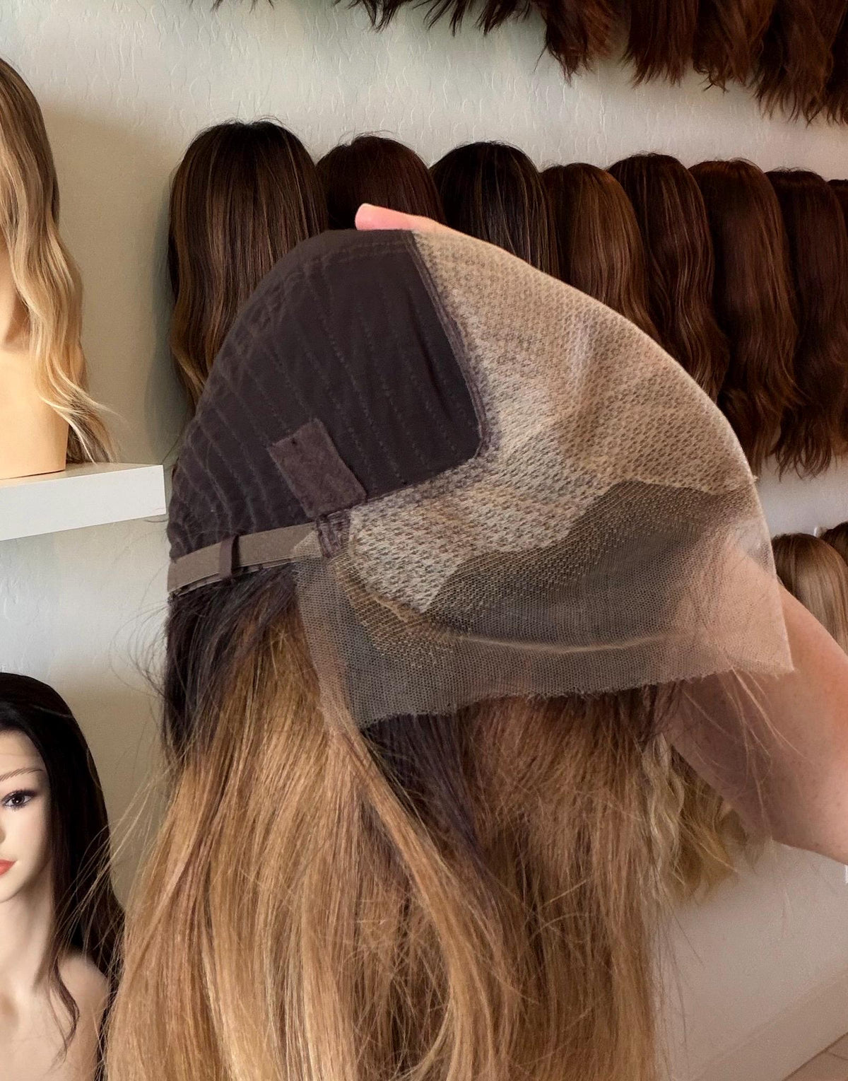 BAKLAVA Lace Front Wig with Liner Premium Brazilian Human Hair | Dark roots Blonde Balayage Natural Density 18-28" Ready to Ship as Shown