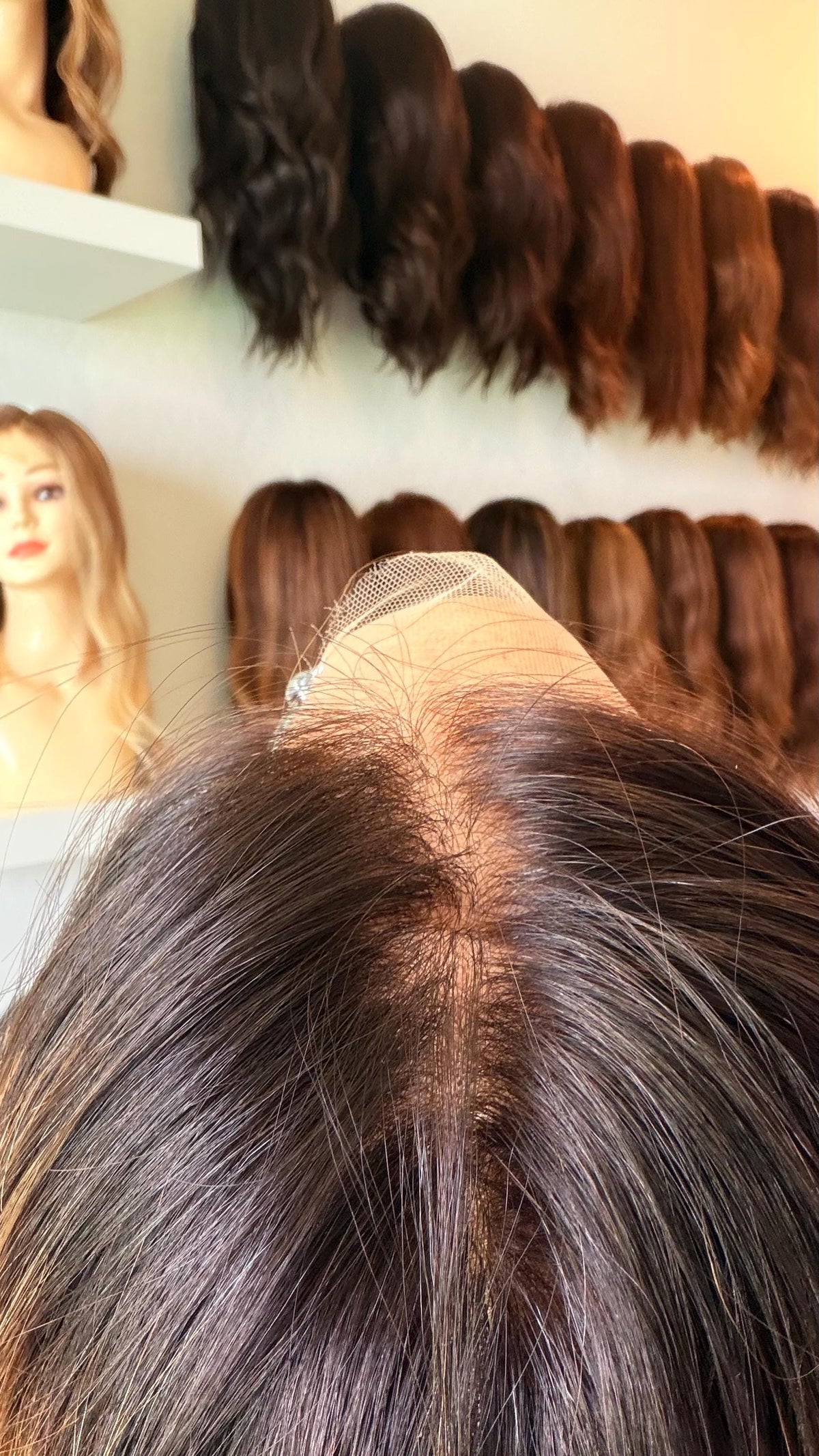 BAKLAVA Lace Front Wig with Liner Premium Brazilian Human Hair | Dark roots Blonde Balayage Natural Density 18-28" Ready to Ship as Shown