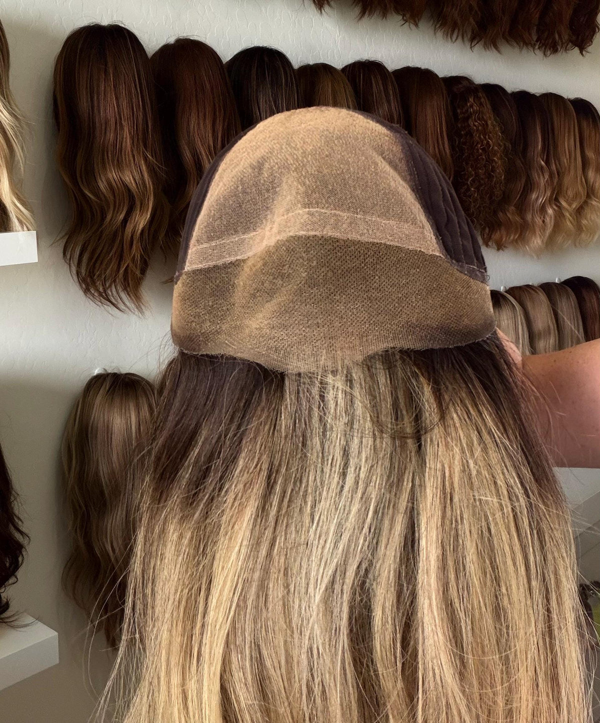 PAVLOVA Custom Made Blended Blonde 18-28" Human Hair Wig | medium Density | Lace Front | Wig for Bleached Knots | HD Lace
