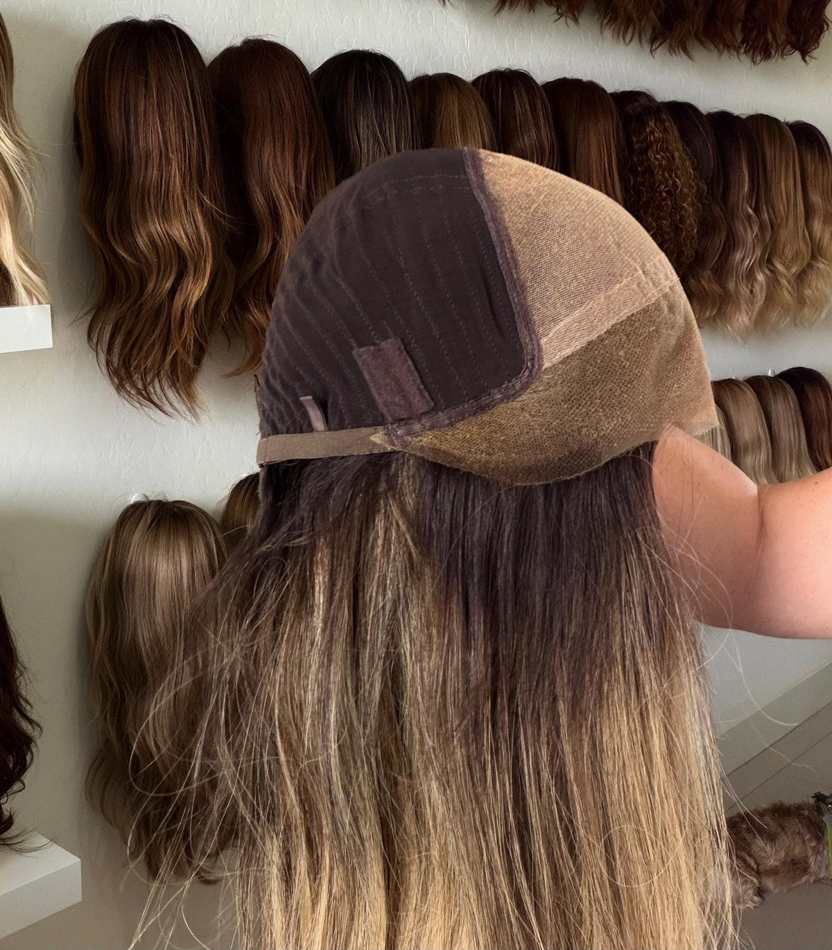 PAVLOVA Custom Made Blended Blonde 18-28" Human Hair Wig | medium Density | Lace Front | Wig for Bleached Knots | HD Lace