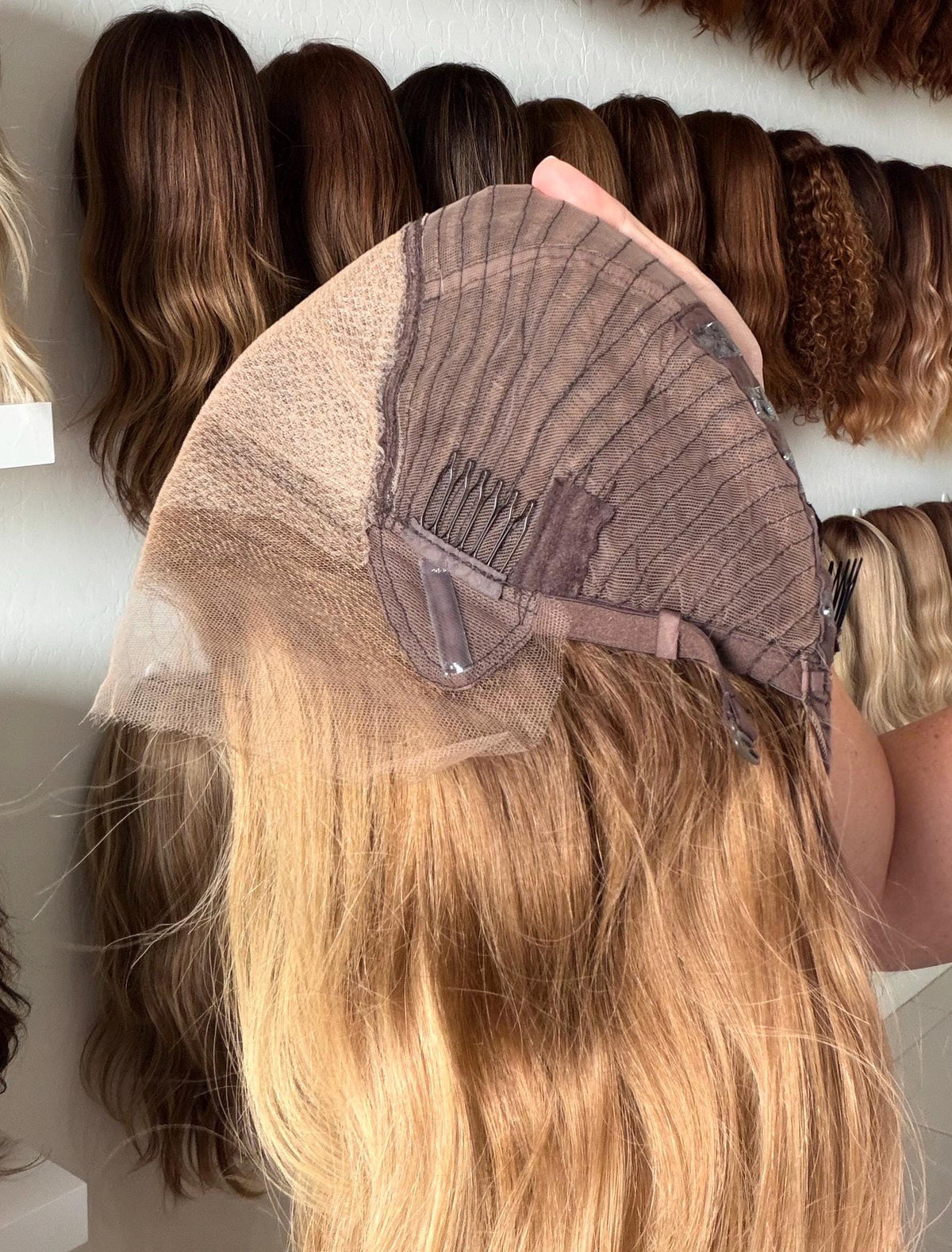 MOCHI Layered Brazilian Remy Human Hair Wig | Natural Density 5x5.5” Lace Top Wig | 18-28” Gloden Blonde Balayage.