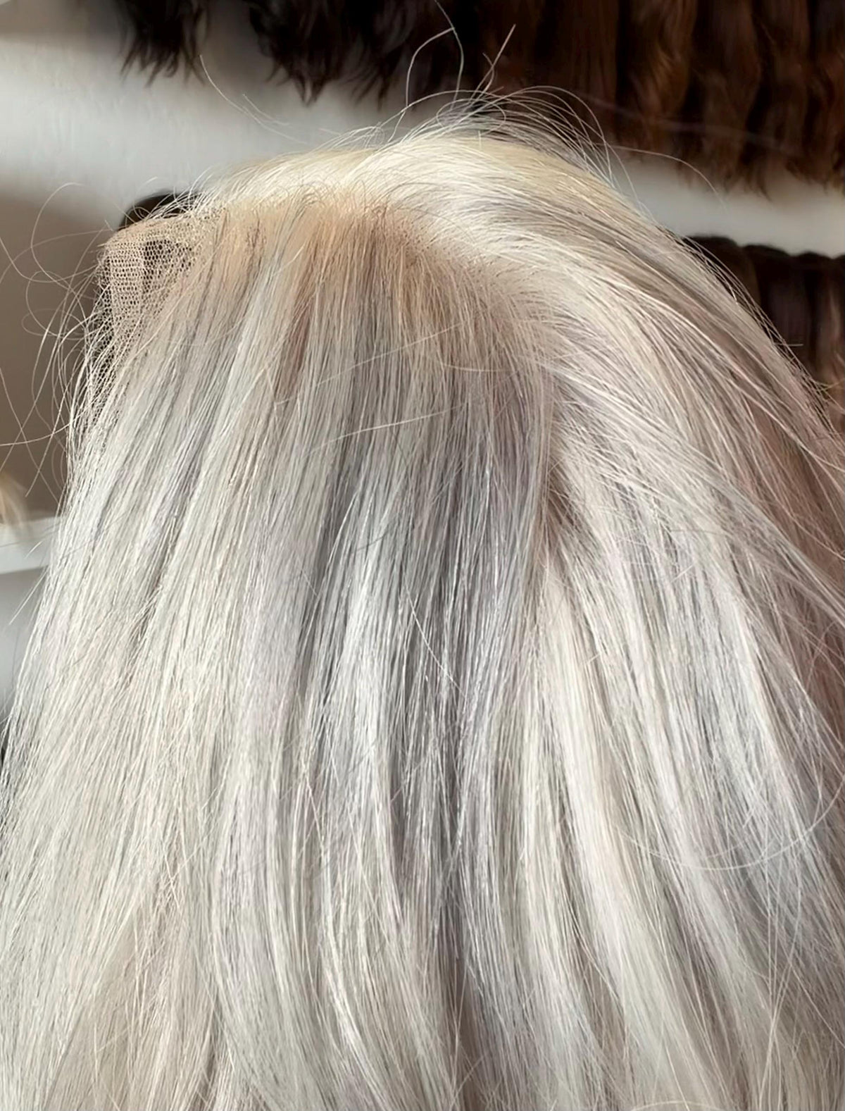 LELE 18 Human Hair Wig | Salt and Pepper lace top wig | High Density | 18” diamond net | silicone for better fit size medium