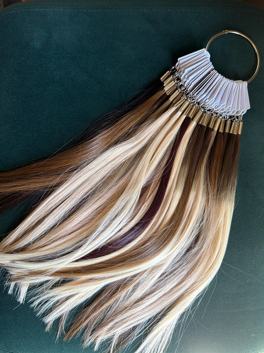 Human Hair Color Ring | Find Your Perfect Hair Piece Match | Custom Wig & Topper Color Selection | Refundable with Hair Piece Purchase