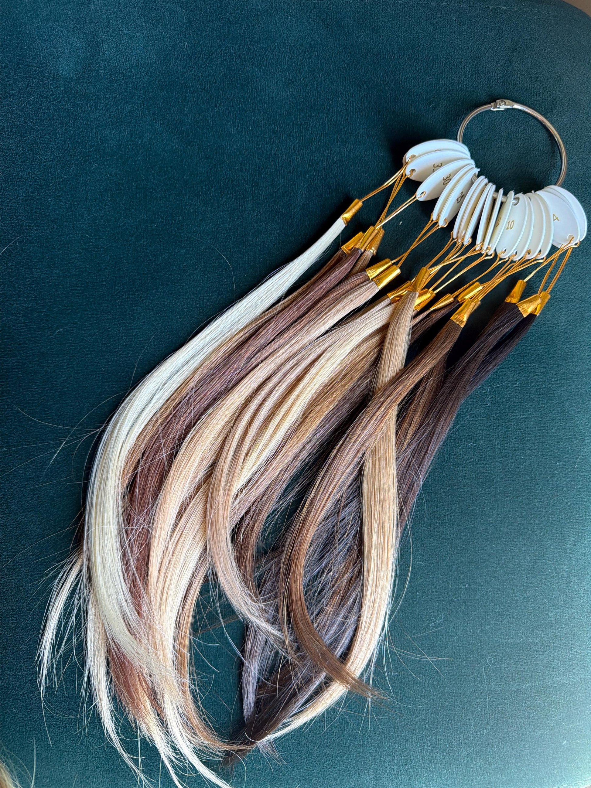 Human Hair Color Ring | Find Your Perfect Hair Piece Match | Custom Wig & Topper Color Selection | Refundable with Hair Piece Purchase