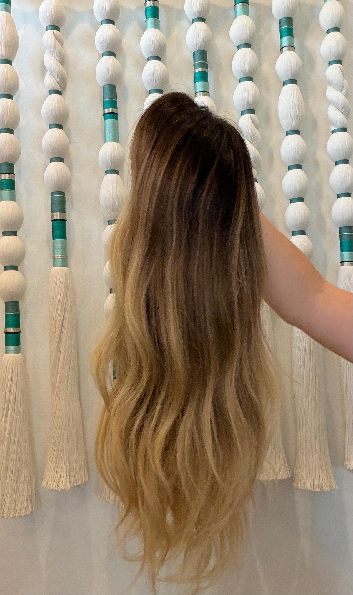 ECLAIR Layered Brazilian Remy Human Hair Wig | Natural Density 5x5.5” Lace Top Wig | 18-28"” Blonde Balayage.