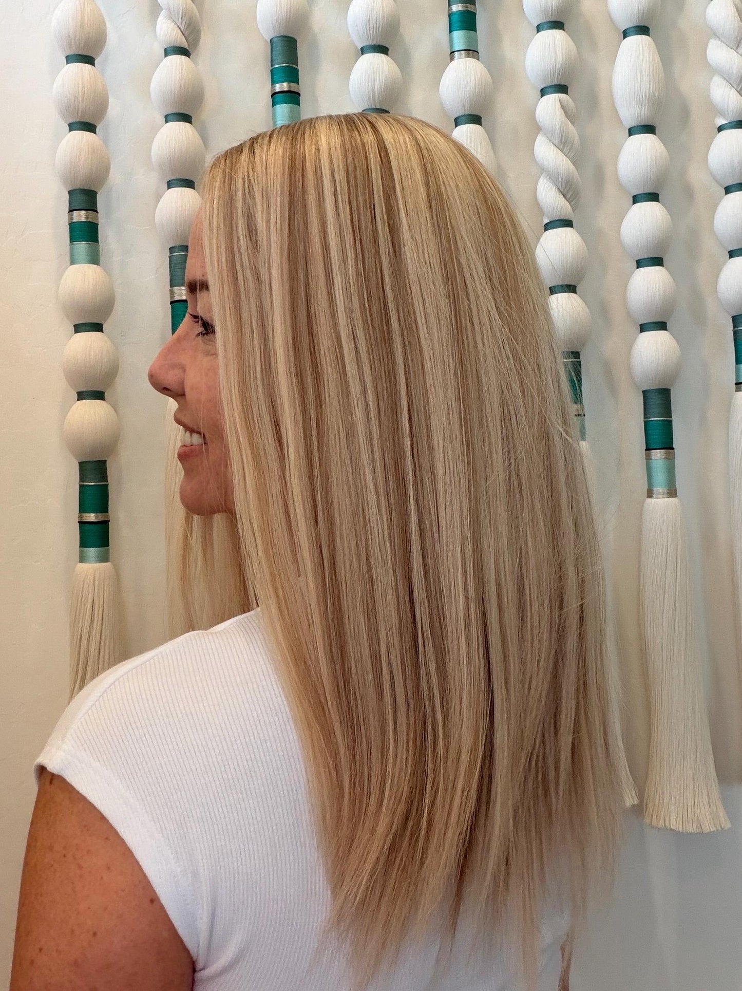 PUDDING 18" 8x8 topper 4x4 Silk Top Human Hair Topper – Ashy Blonde with Highlights | | Realistic Scalp Look | Brazilian Remy Human Hair