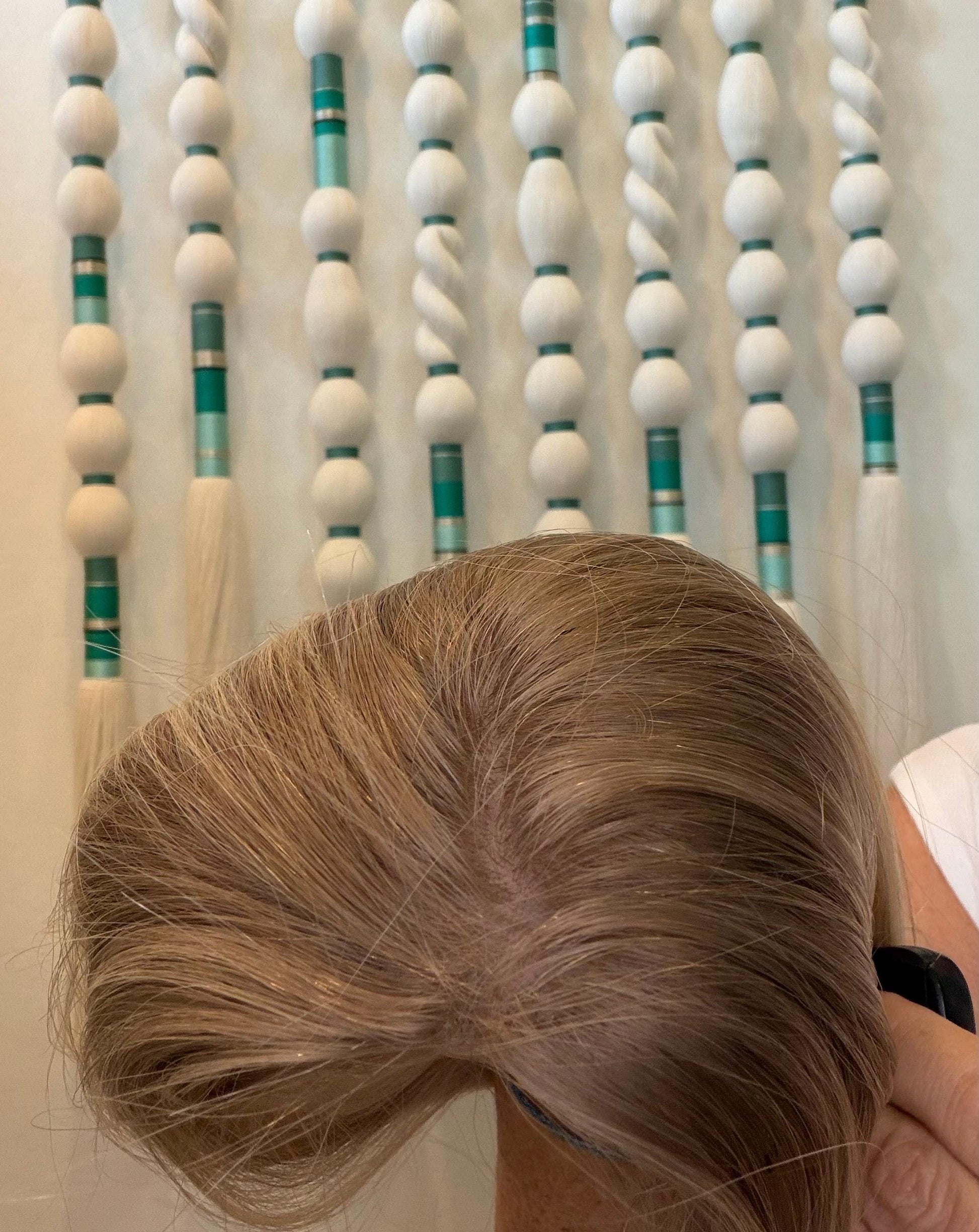 PARFAIT 18" 8x8 topper 4x4 Silk Top Human Hair Topper – Ashy Blonde with dimension | Realistic Scalp Look | Brazilian Remy Human Hair