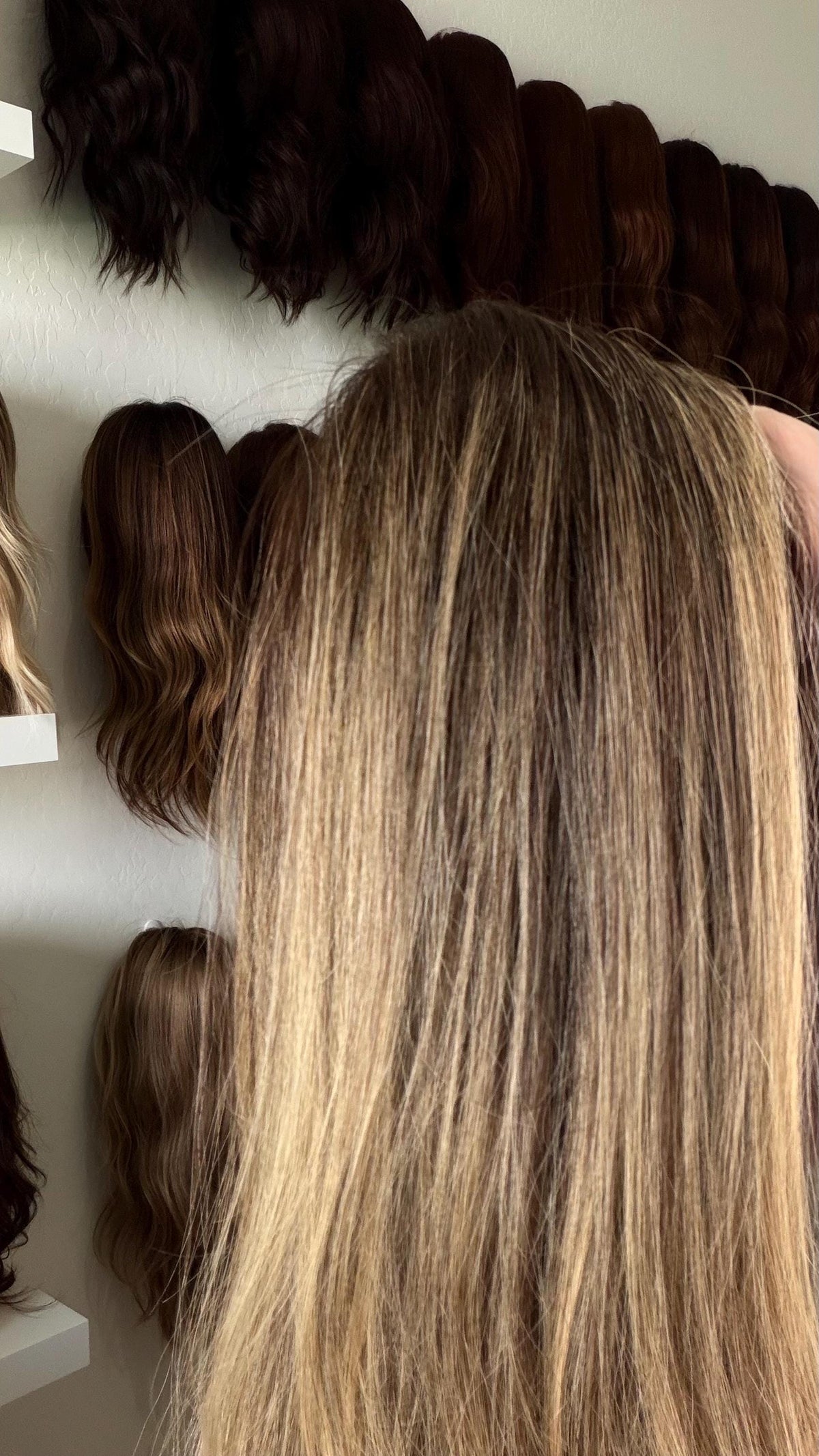 PAVLOVA Custom Made Blended Blonde 18-28" Human Hair Wig | medium Density | Lace Front | Wig for Bleached Knots | HD Lace