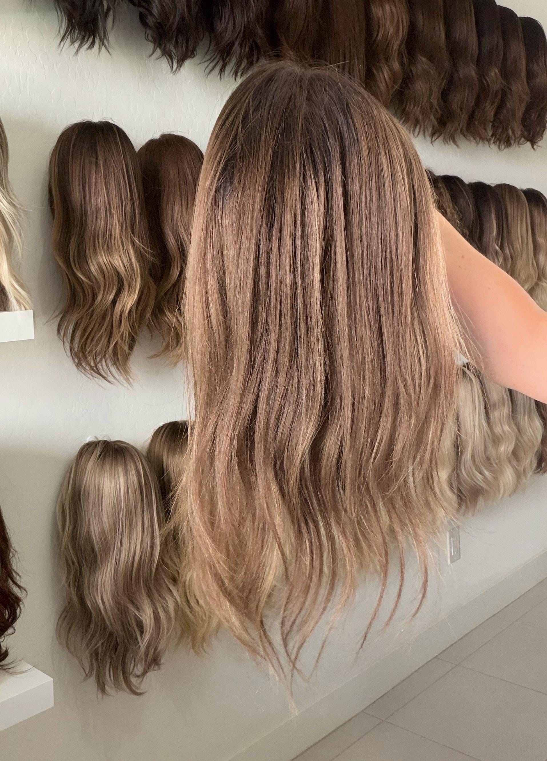 PROFITEROLE 18" 8x8 lace Top Human Hair Topper – Medium Brown |High Density | Realistic Scalp Look | Brazilian Remy Human Hair