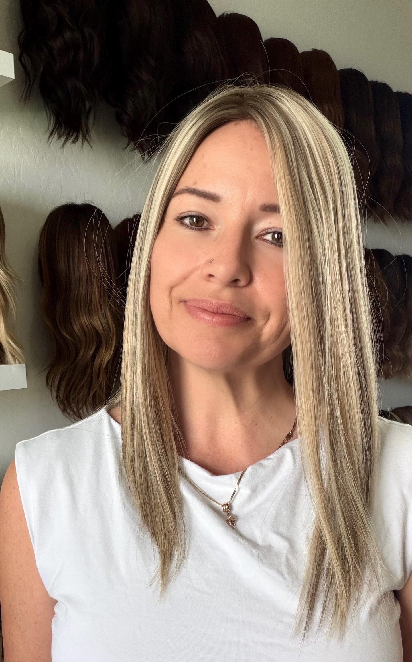 TAFFY 16-18" 5x6.5 Silk Top Human Hair Topper – Ashy blonde | low Density | Realistic Scalp Look | Brazilian Remy Human Hair