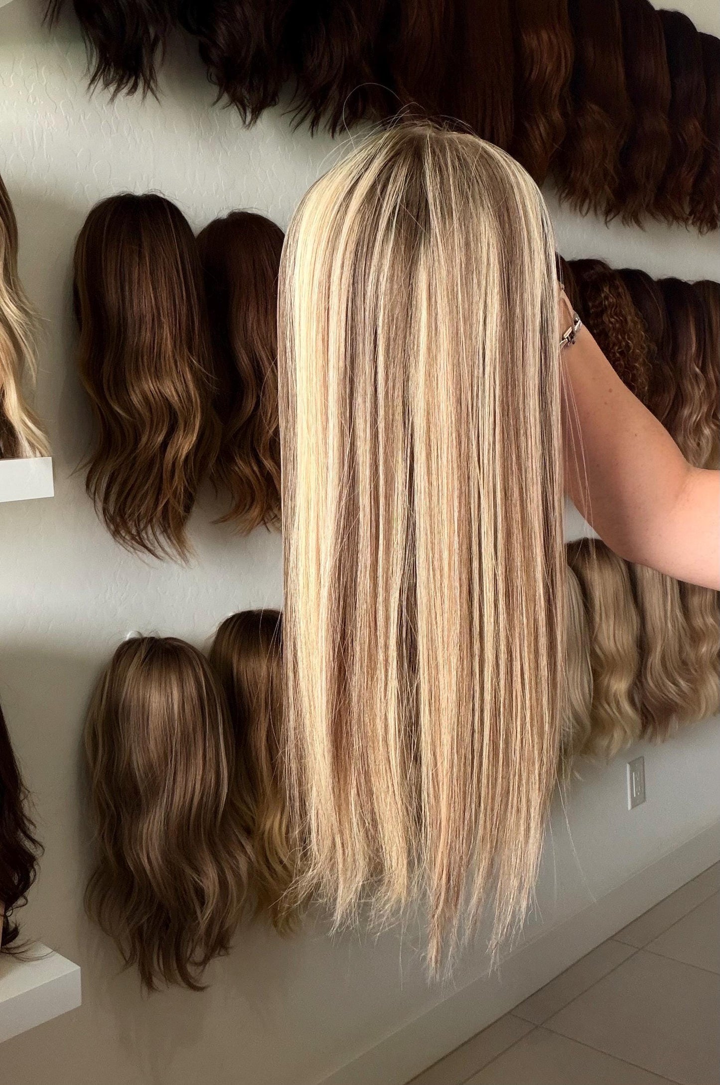 TAFFY 16-18" 5x6.5 Silk Top Human Hair Topper – Ashy blonde | low Density | Realistic Scalp Look | Brazilian Remy Human Hair