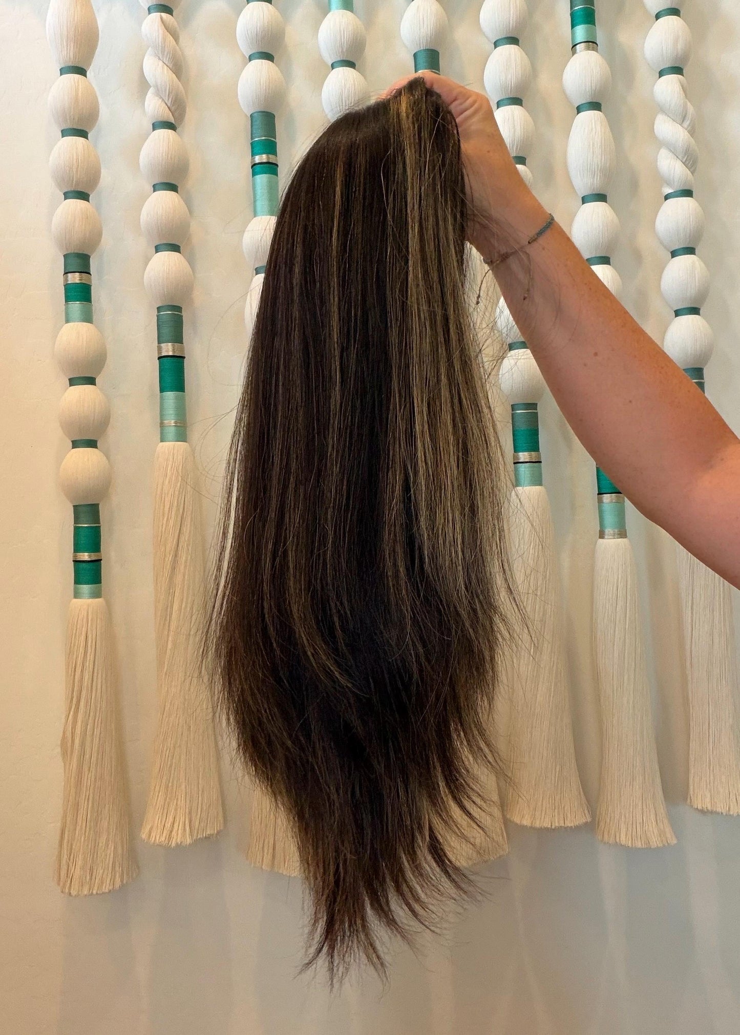 TAPIOCA 18" 8x8 topper 4x4 Silk Top Human Hair Topper – Natural Black Highlights | | Realistic Scalp Look | Brazilian Remy Human Hair