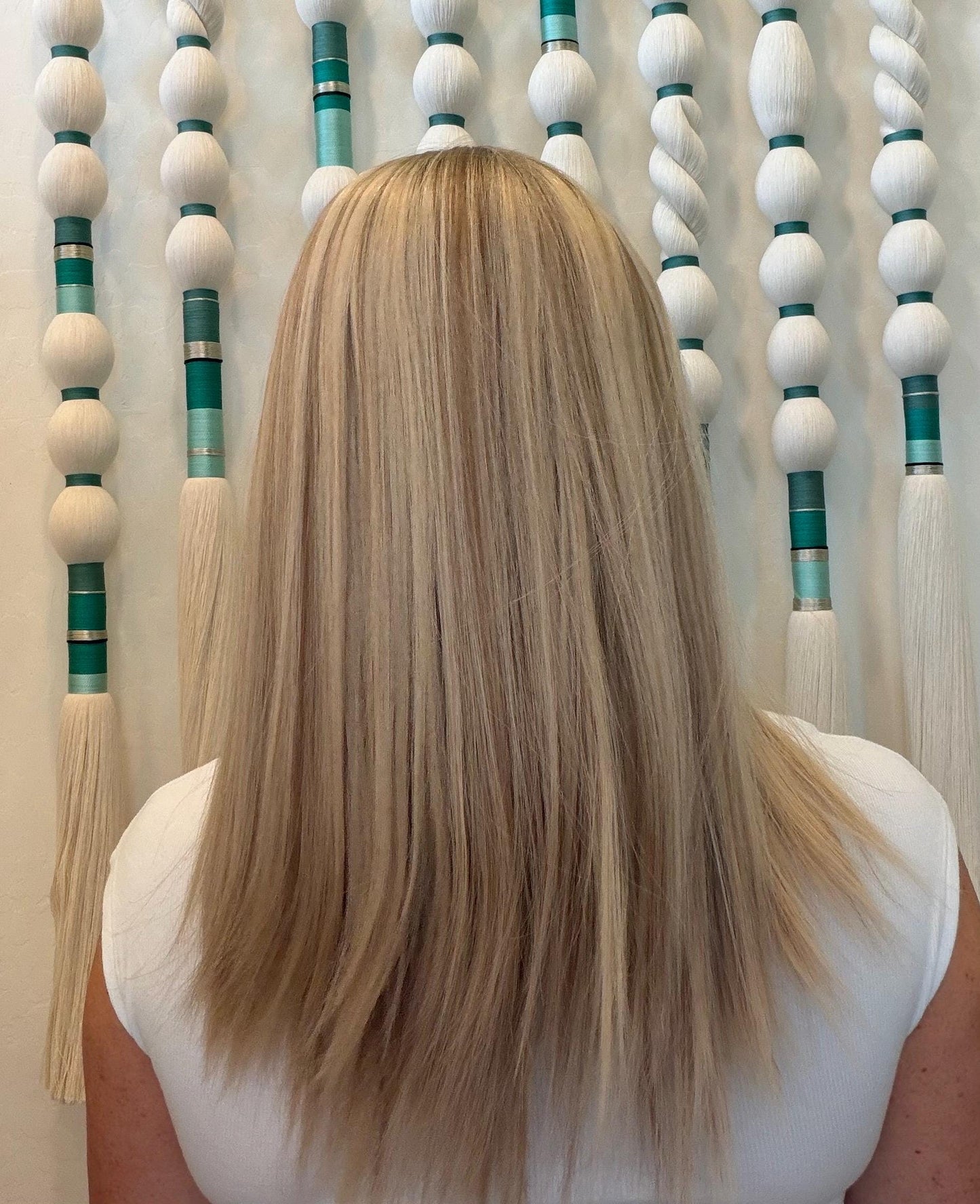 PUDDING 18" 8x8 topper 4x4 Silk Top Human Hair Topper – Ashy Blonde with Highlights | | Realistic Scalp Look | Brazilian Remy Human Hair